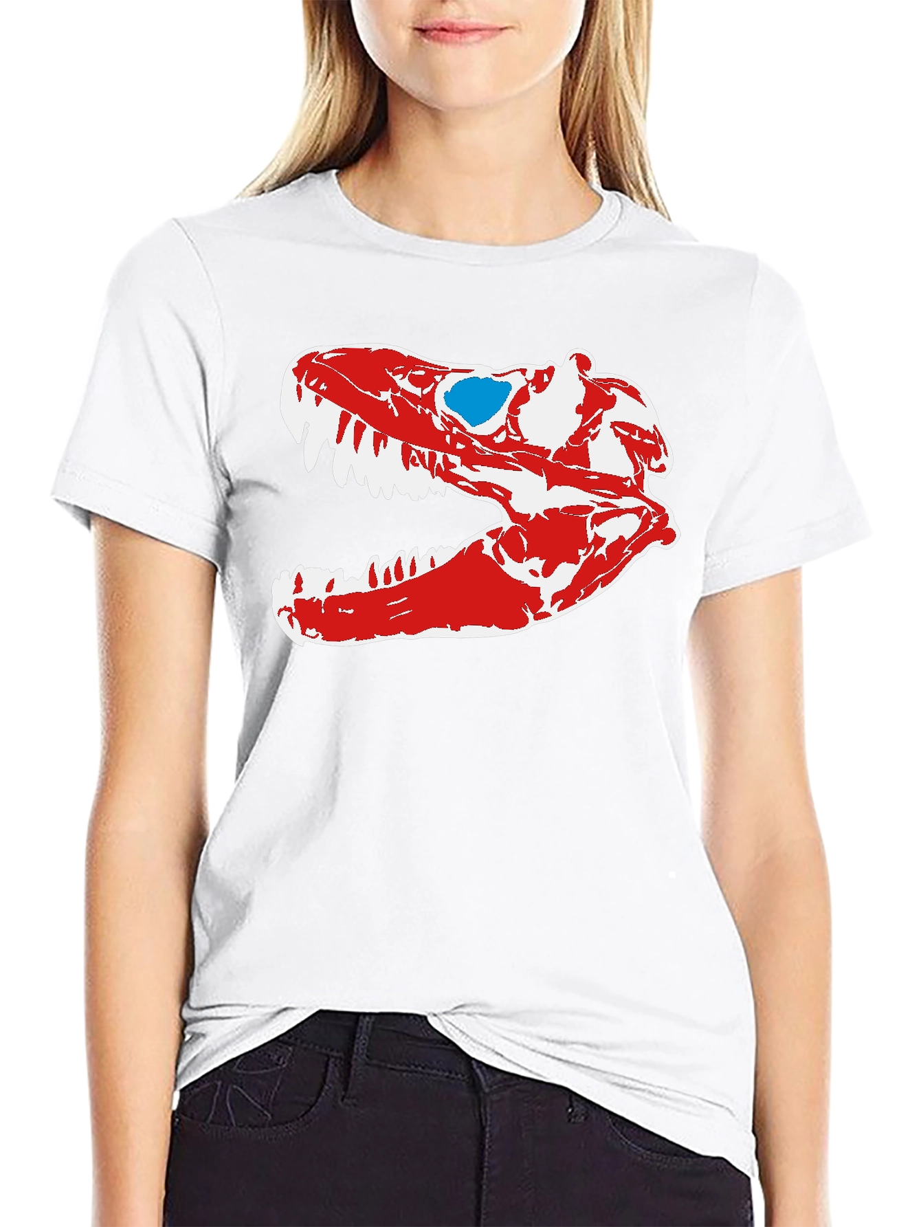 Dinosaur Skull Graphic Tee - Bold & Unique!