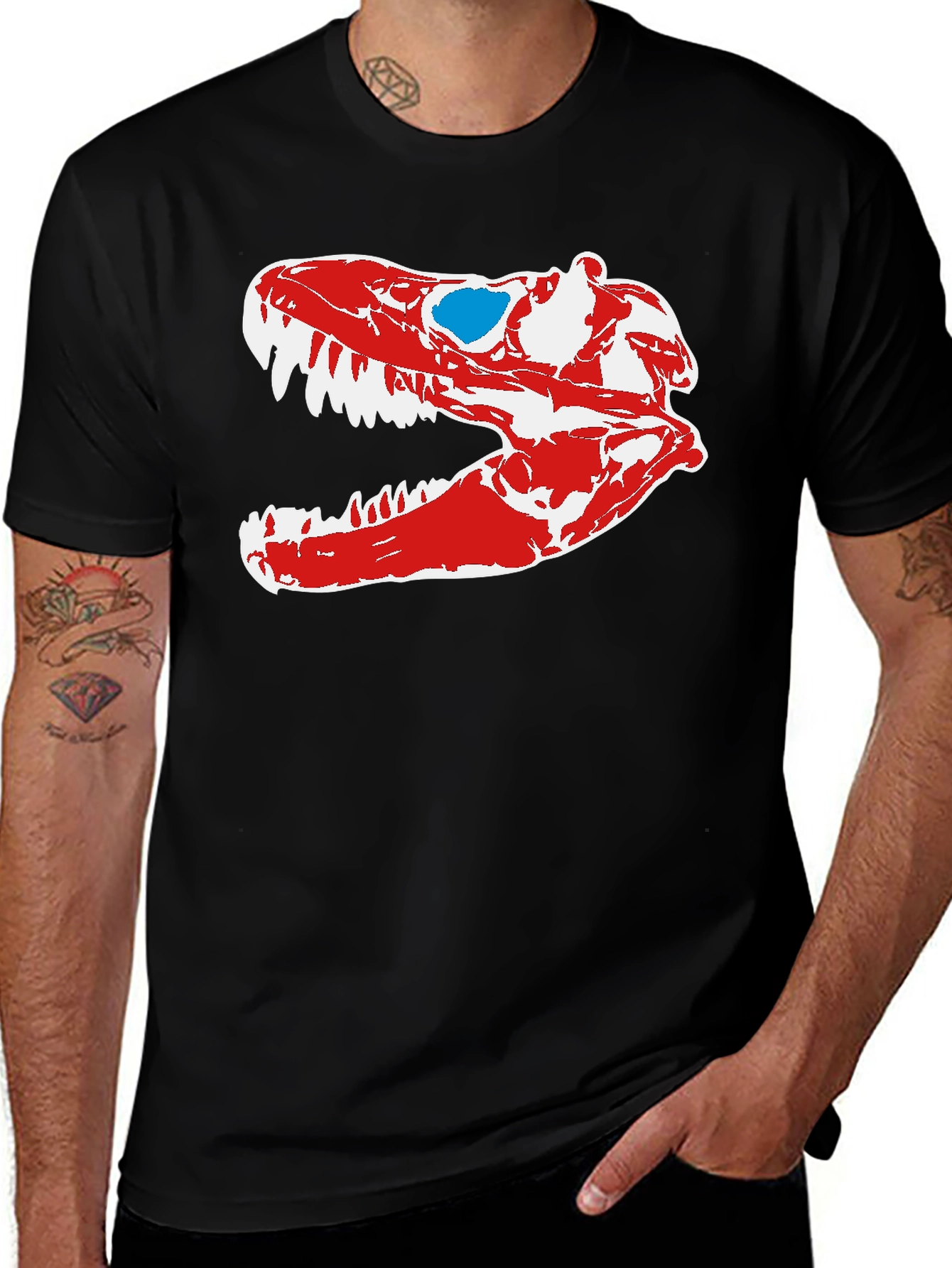 Dinosaur Skull Graphic Tee - Bold & Unique!