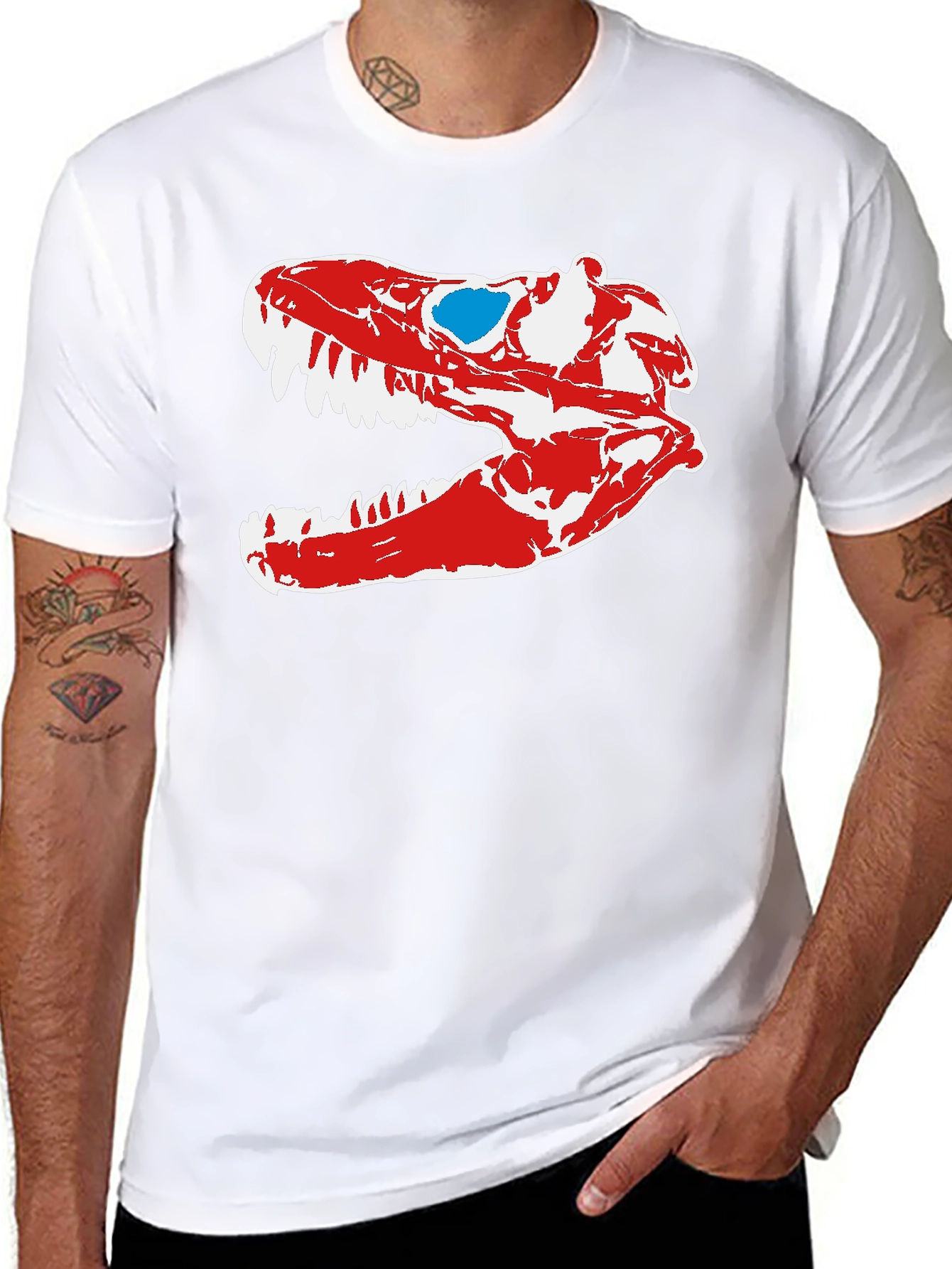 Dinosaur Skull Graphic Tee - Bold & Unique!