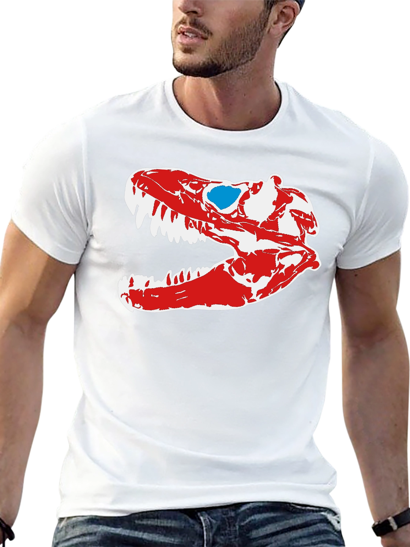 Dinosaur Skull Graphic Tee - Bold & Unique!