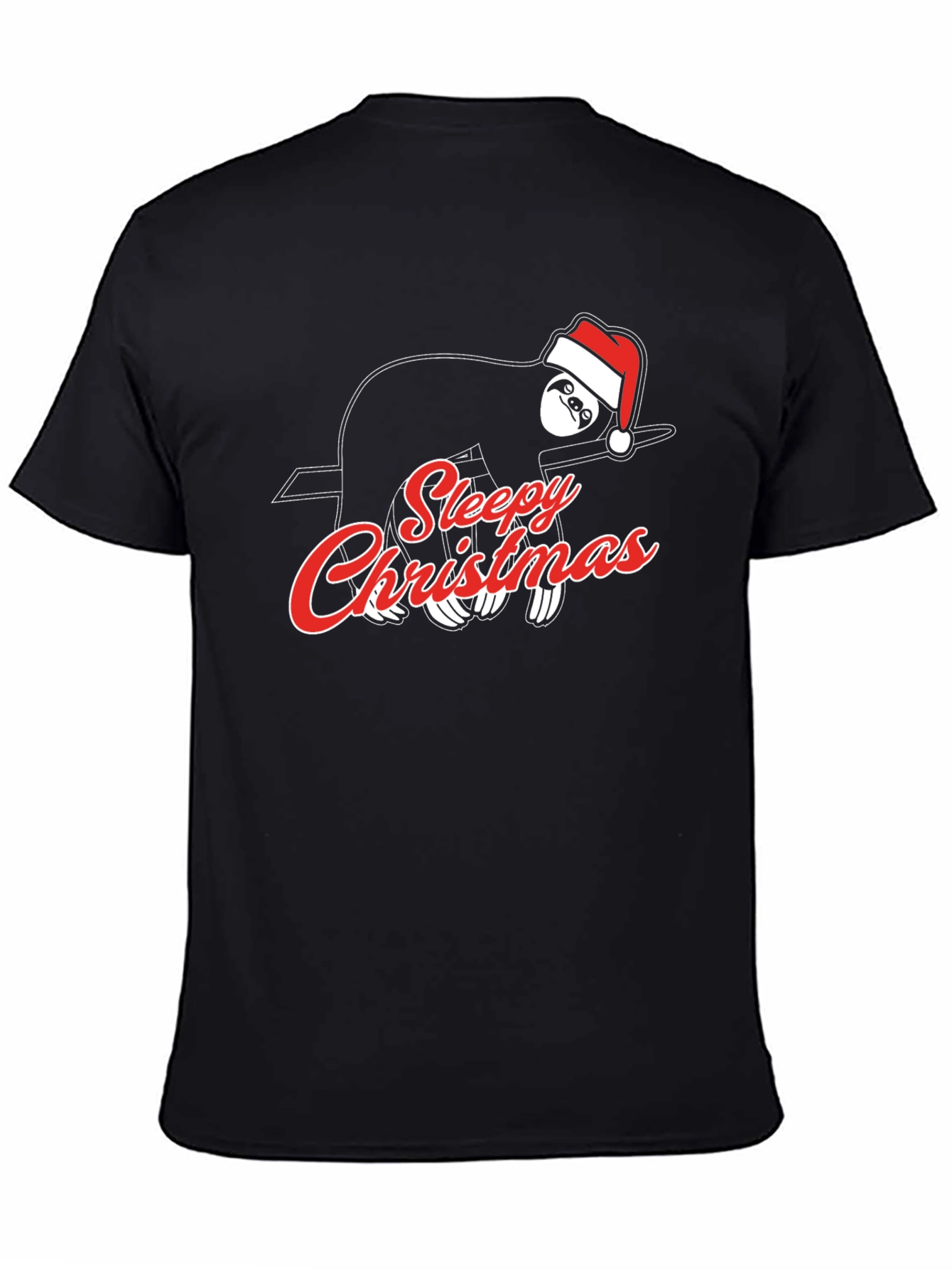 Sleepy Christmas Sloth Graphic T-Shirt