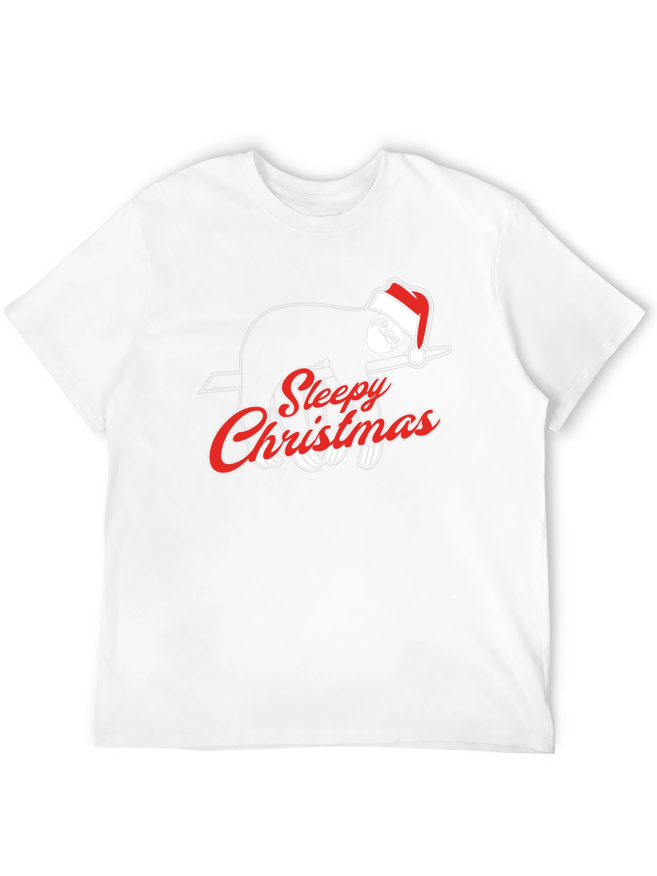 Sleepy Christmas Sloth Graphic T-Shirt