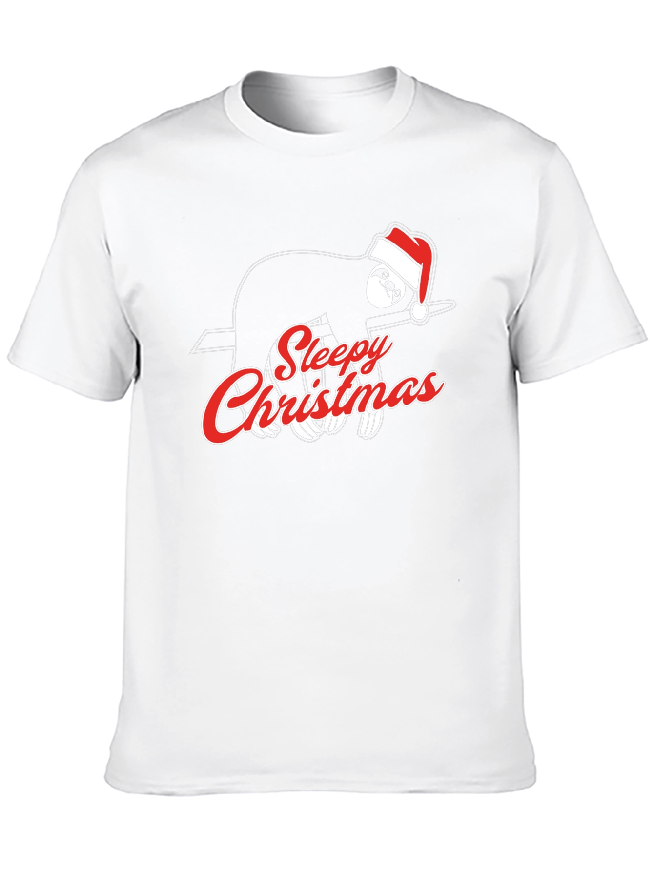 Sleepy Christmas Sloth Graphic T-Shirt