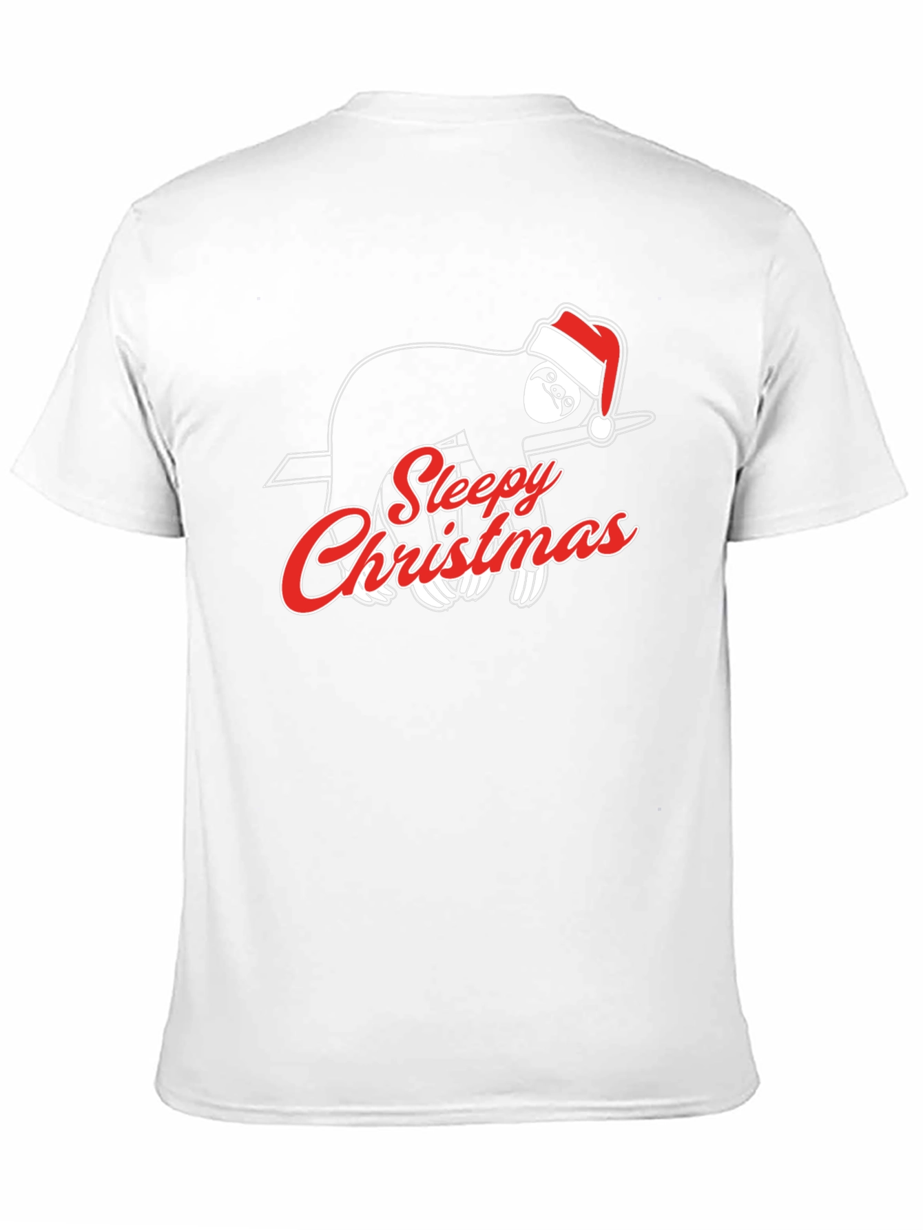 Sleepy Christmas Sloth Graphic T-Shirt