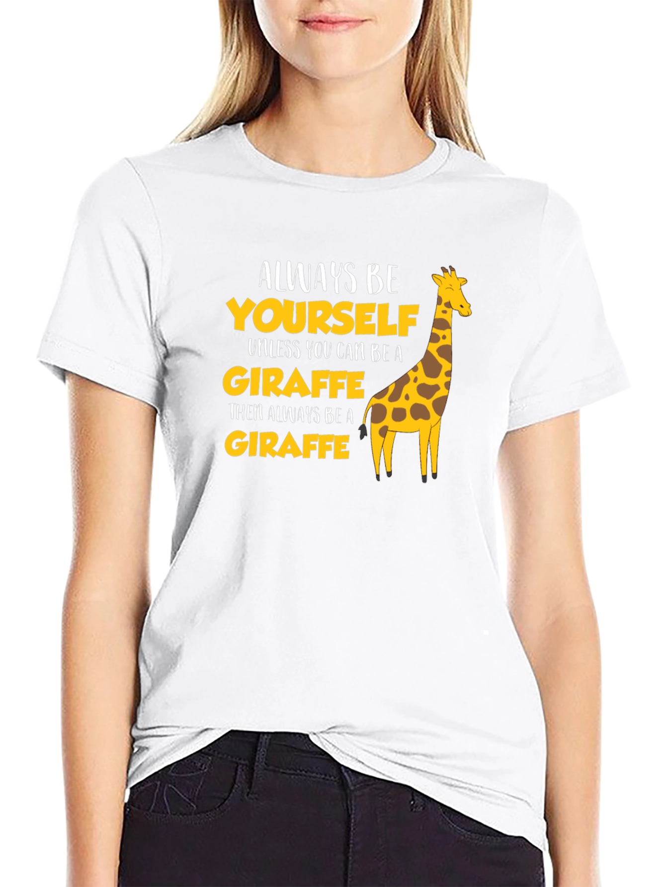 Be a Giraffe T-Shirt Funny Novelty Tee