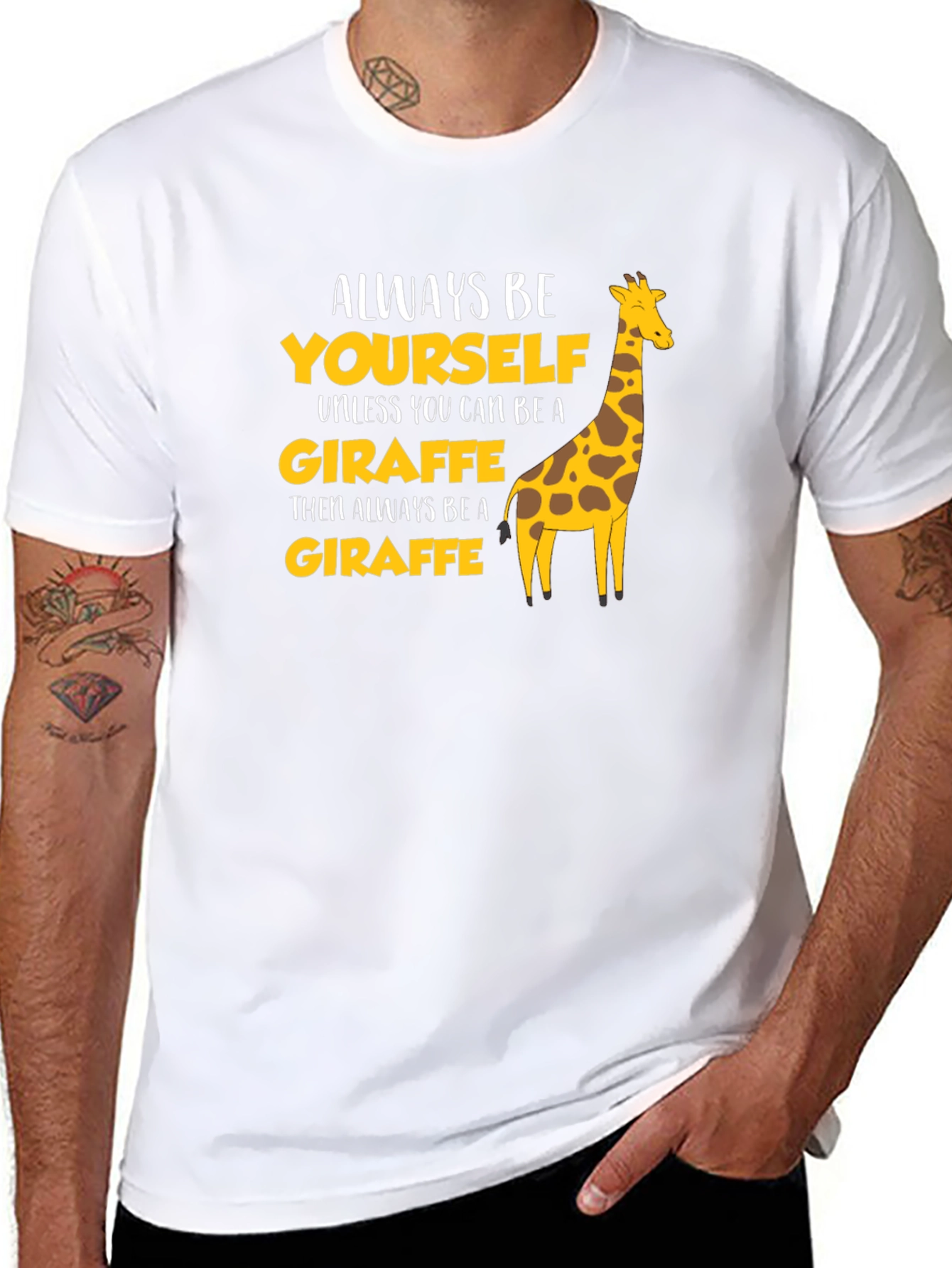 Be a Giraffe T-Shirt Funny Novelty Tee