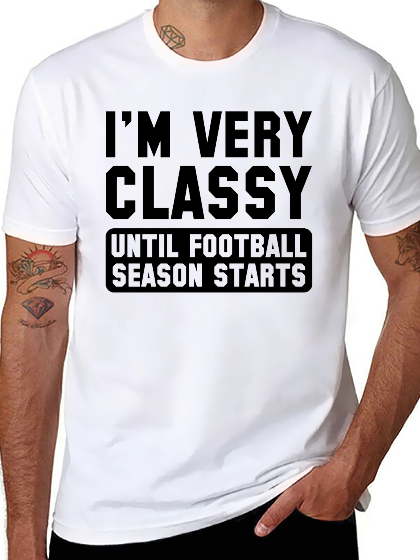 Funny Football Season T-Shirt - Im Very Classy