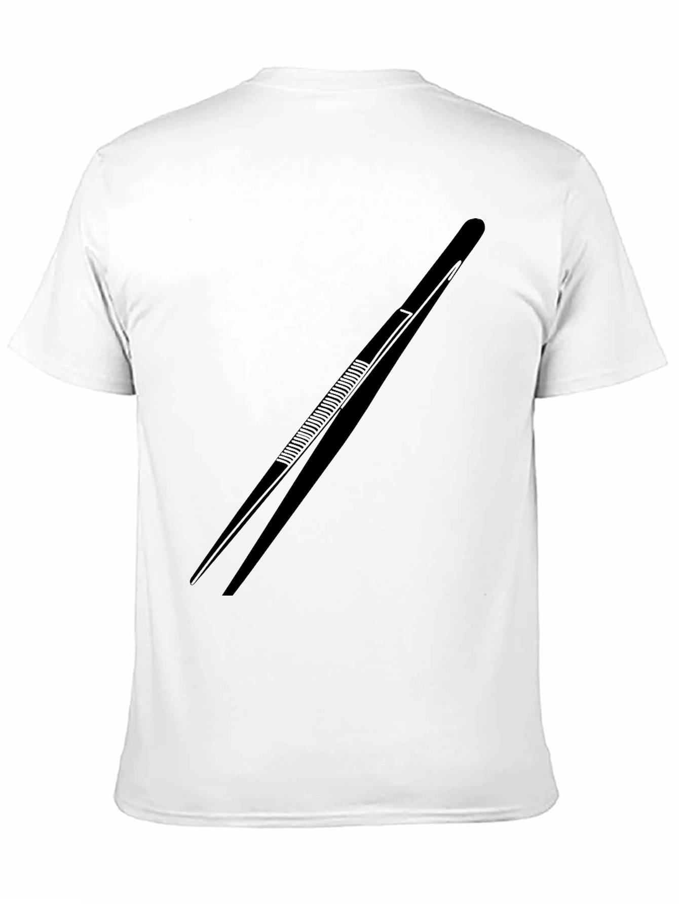 Tweezers Graphic Tee - Black Cotton Blend T-Shirt