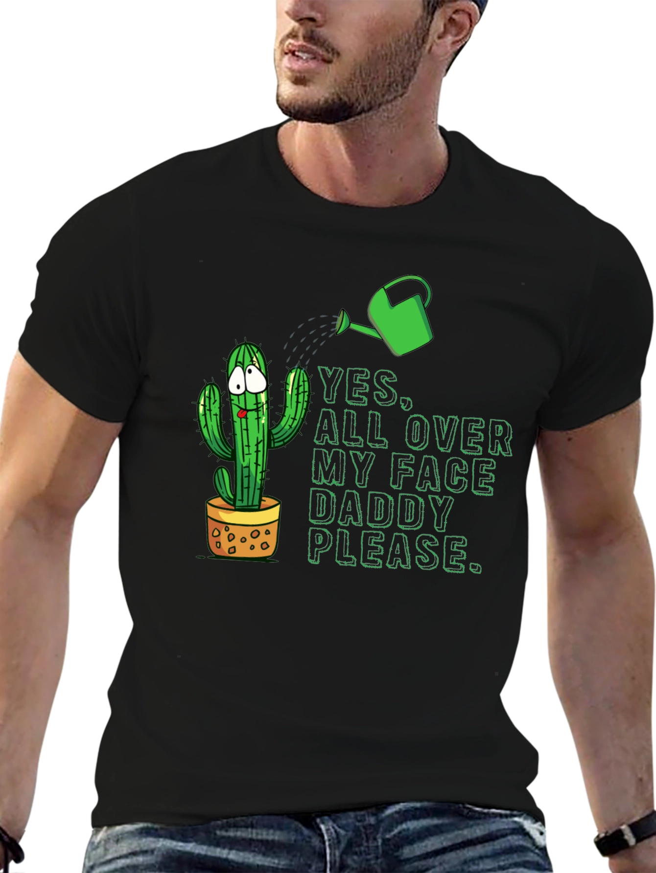 Cactus Humor Graphic T-Shirt