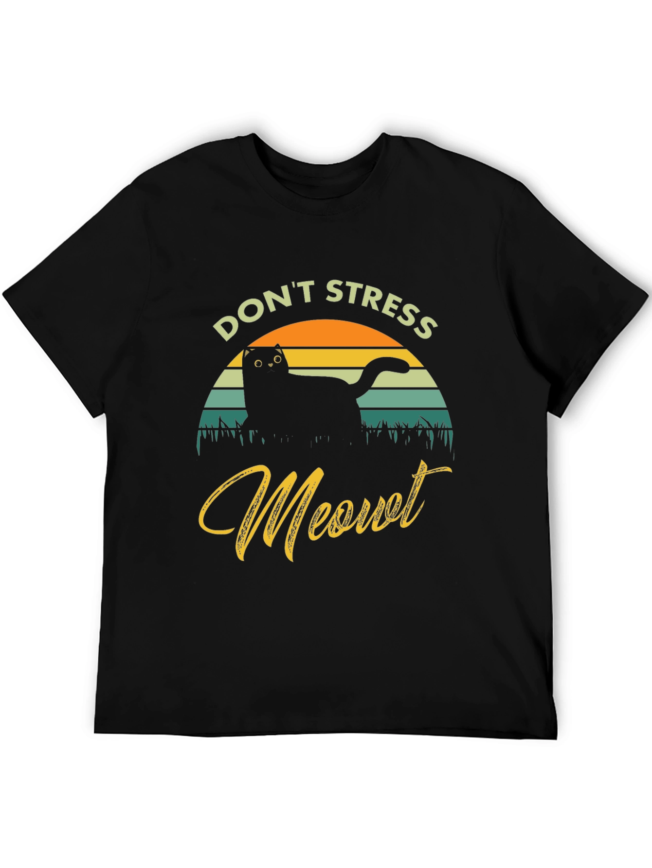 Dont Stress Meowt Cat Graphic T-Shirt