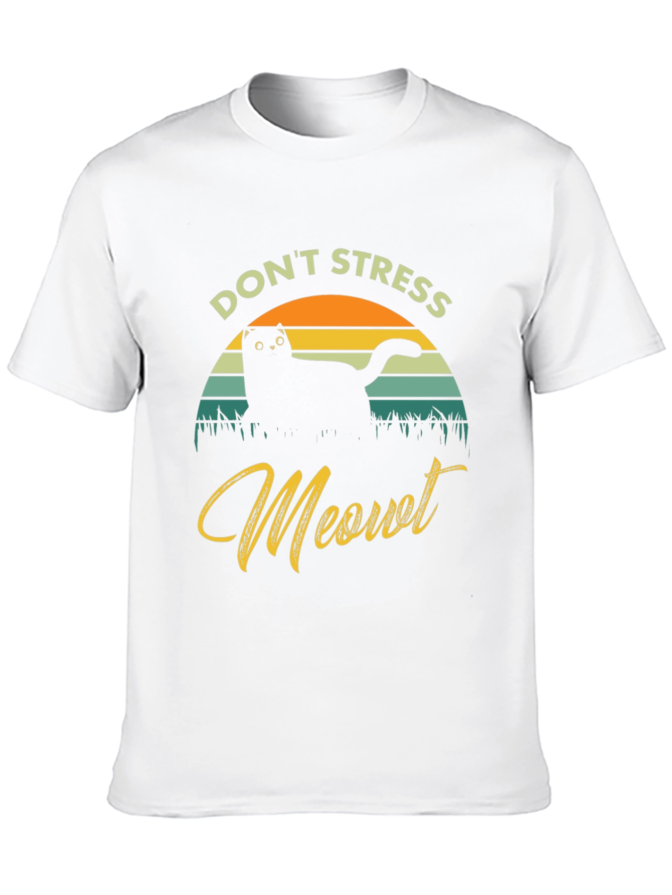 Dont Stress Meowt Cat Graphic T-Shirt