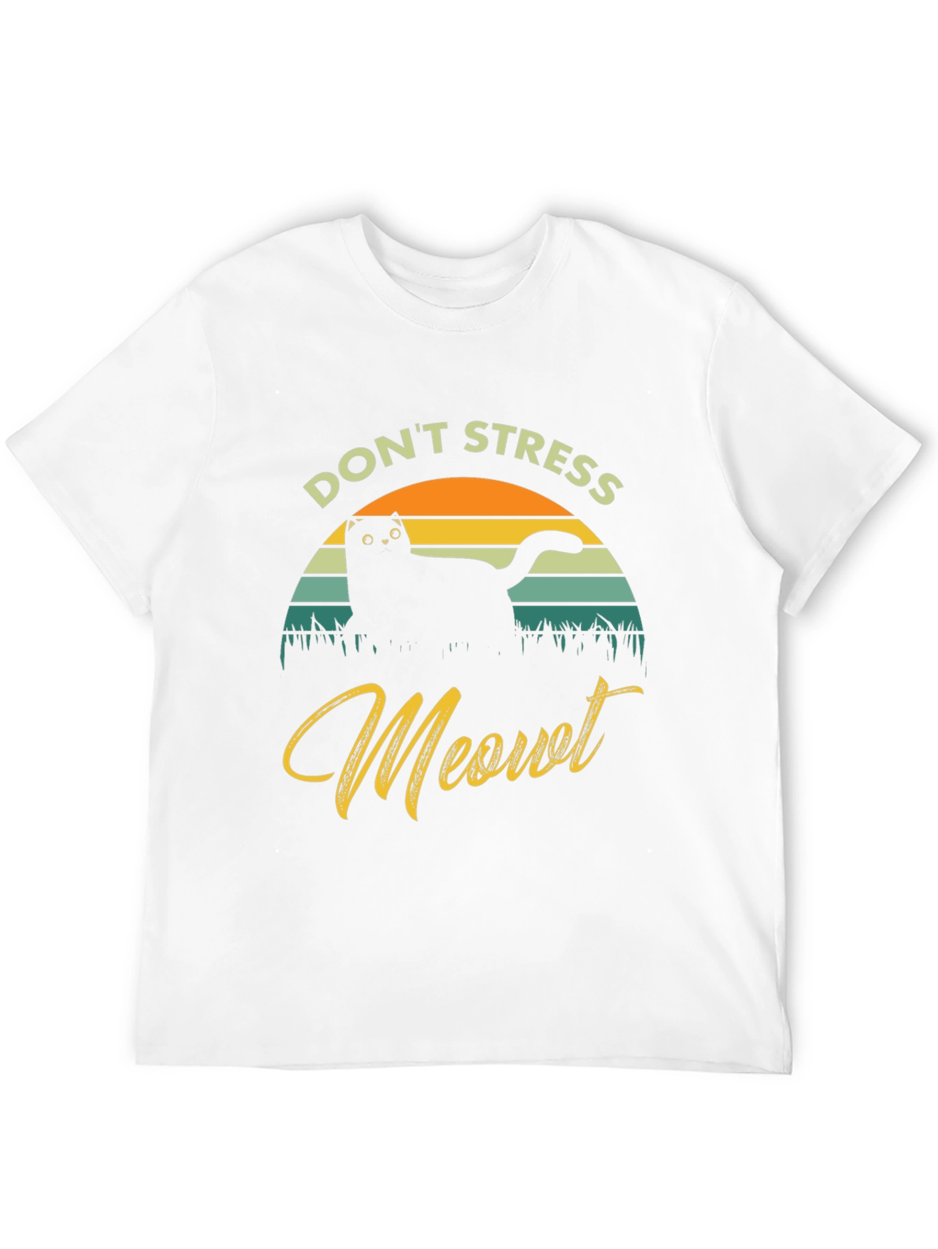 Dont Stress Meowt Cat Graphic T-Shirt