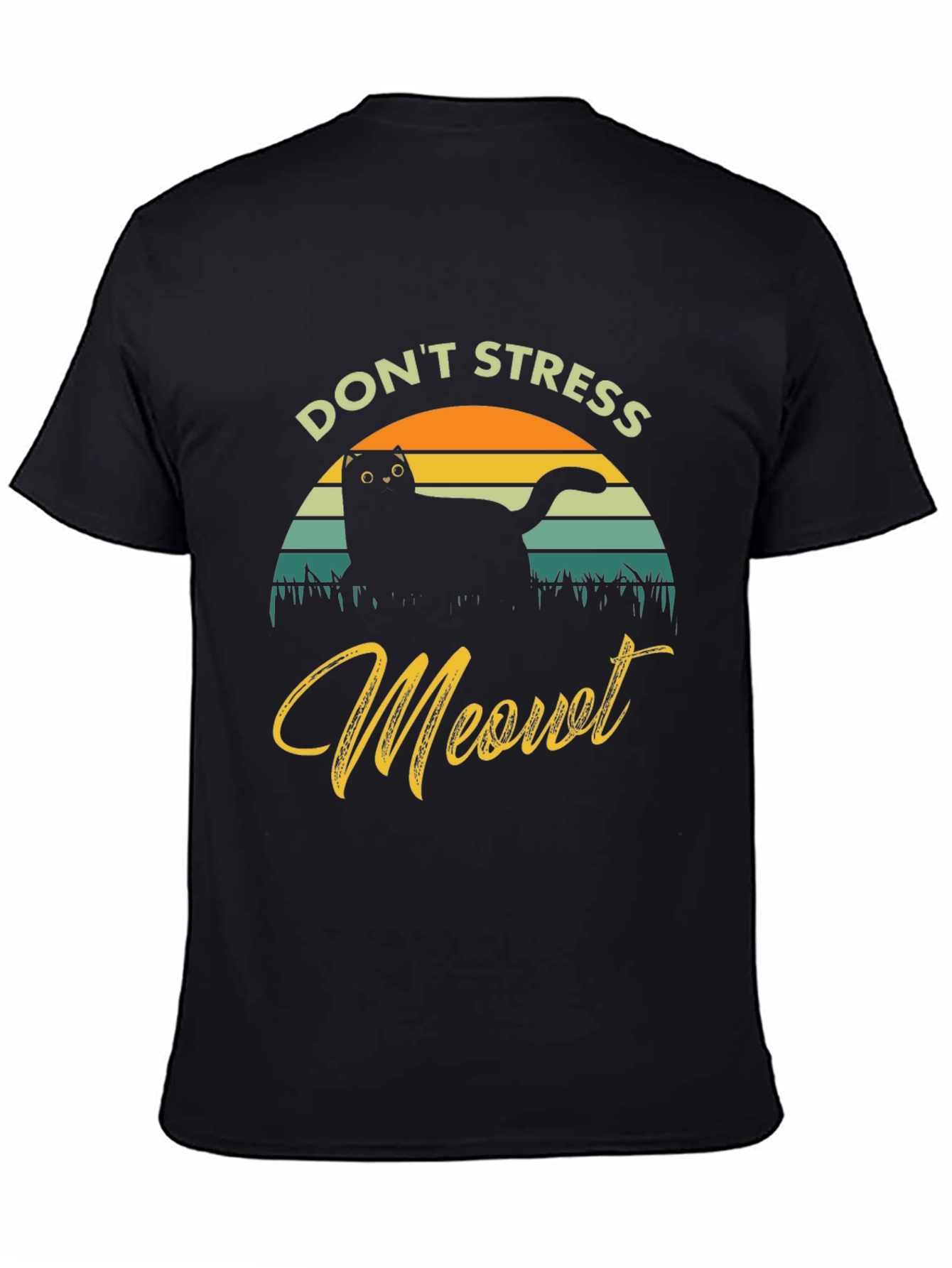 Dont Stress Meowt Cat Graphic T-Shirt