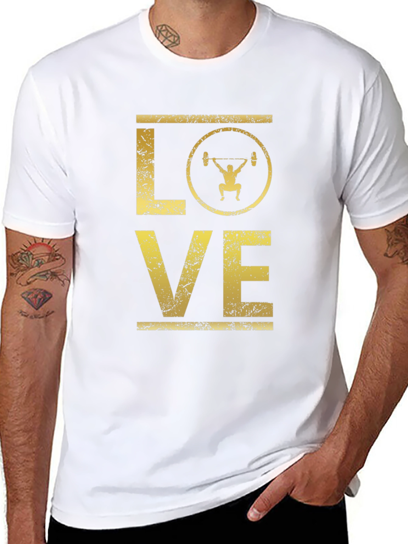 Love Weightlifting Graphic Tee - Black