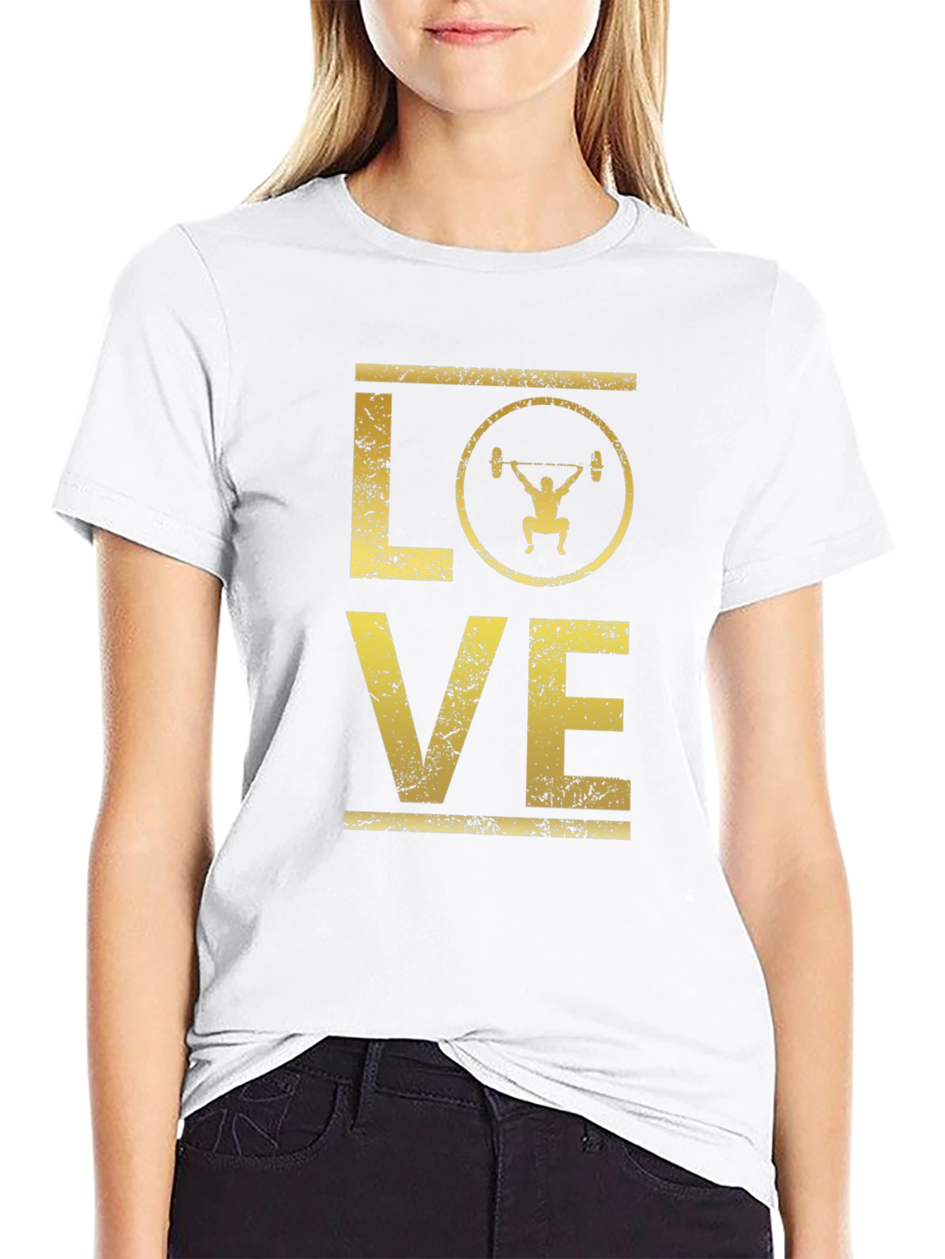 Love Weightlifting Graphic Tee - Black