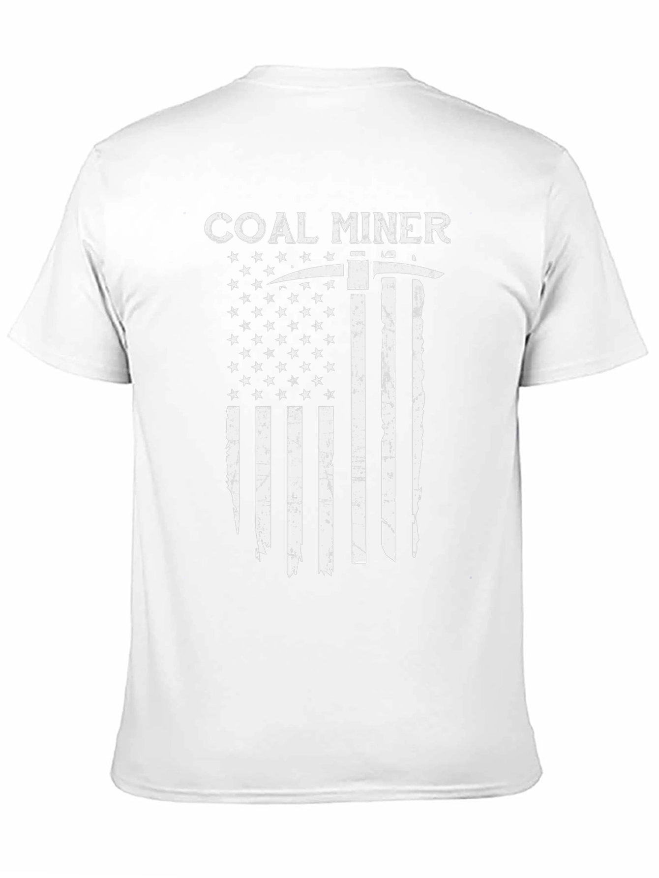 Coal Miner American Flag Graphic T-Shirt
