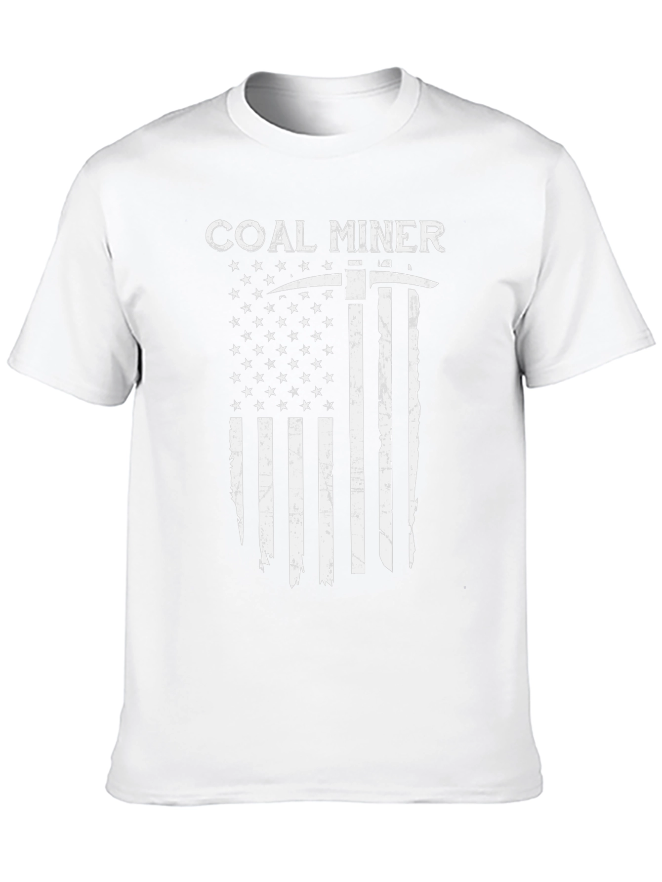 Coal Miner American Flag Graphic T-Shirt