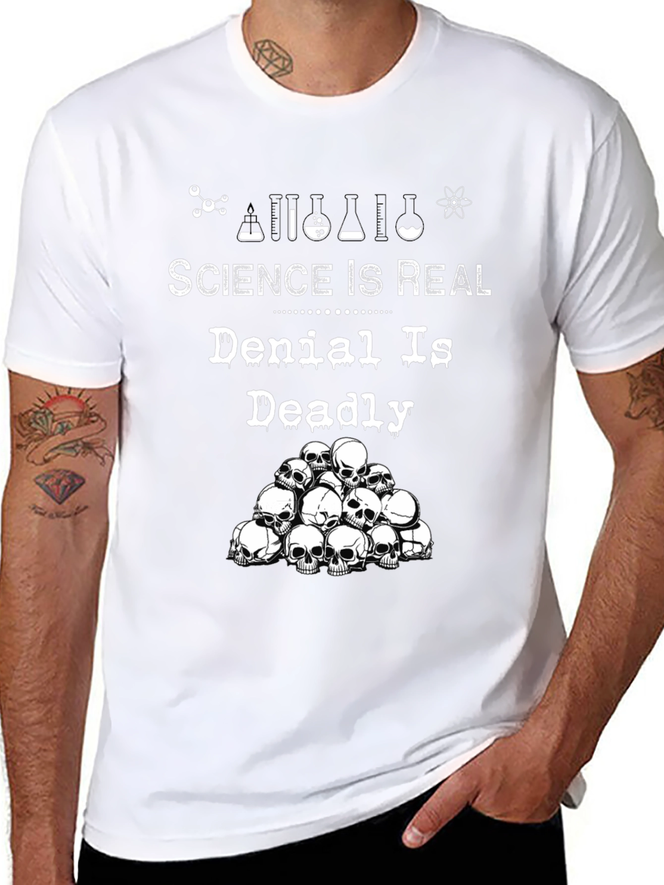 Science Is Real T-Shirt - Denial Is Deadly