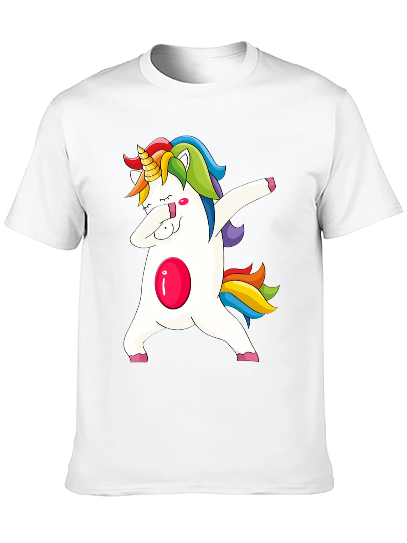 Dabbing Unicorn Graphic Tee - Black