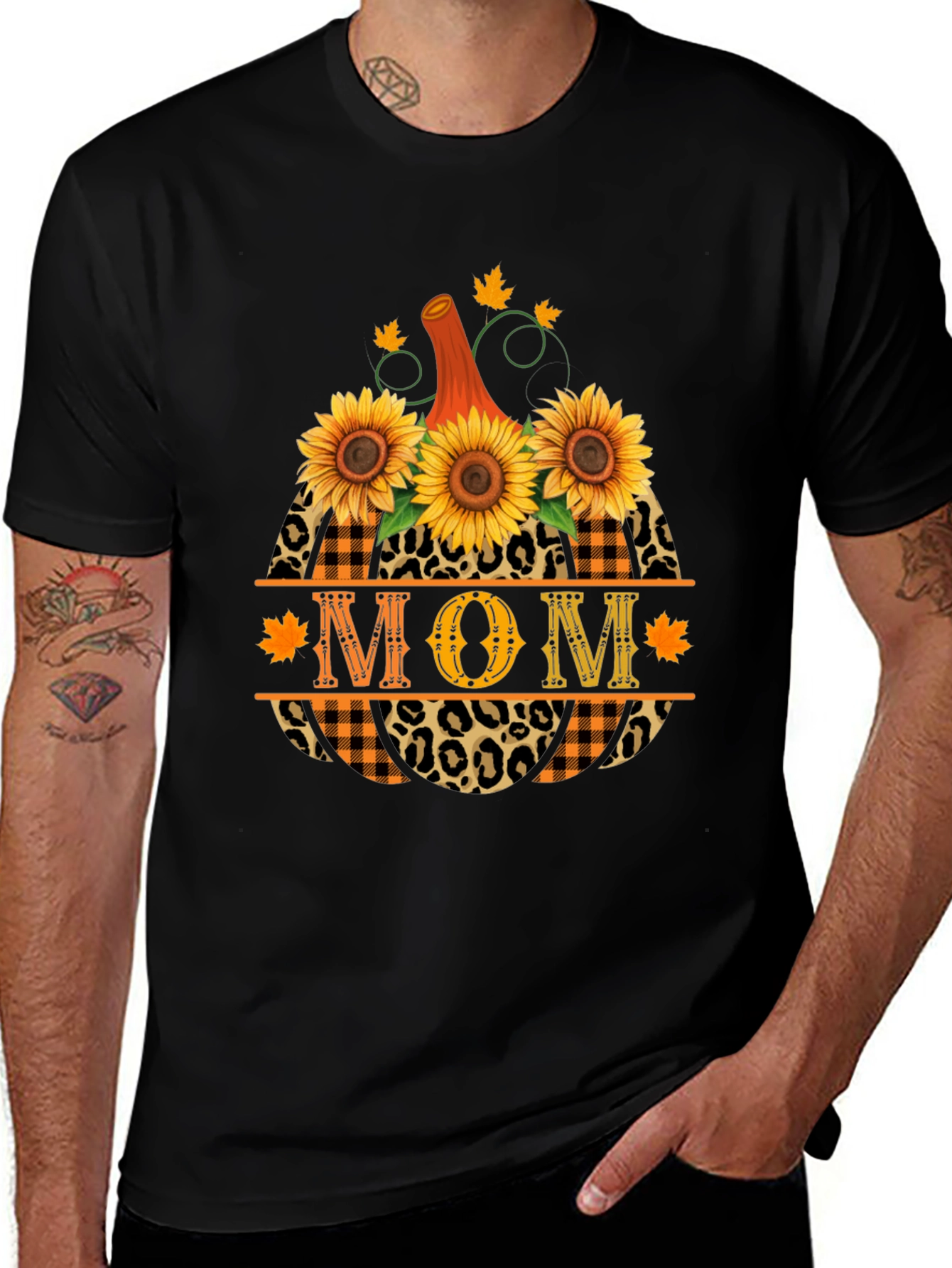 Mom Pumpkin Sunflower Fall T-Shirt