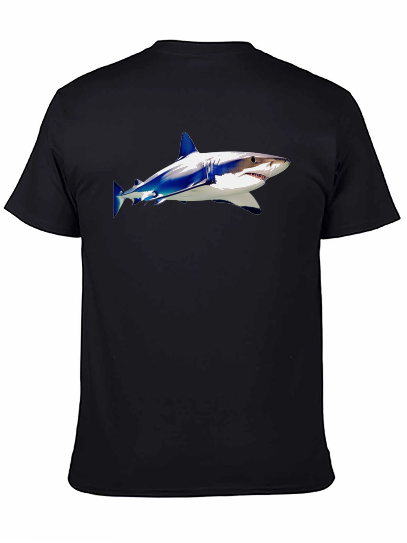 Shark Graphic Tee - Stylish Mens Black T-Shirt
