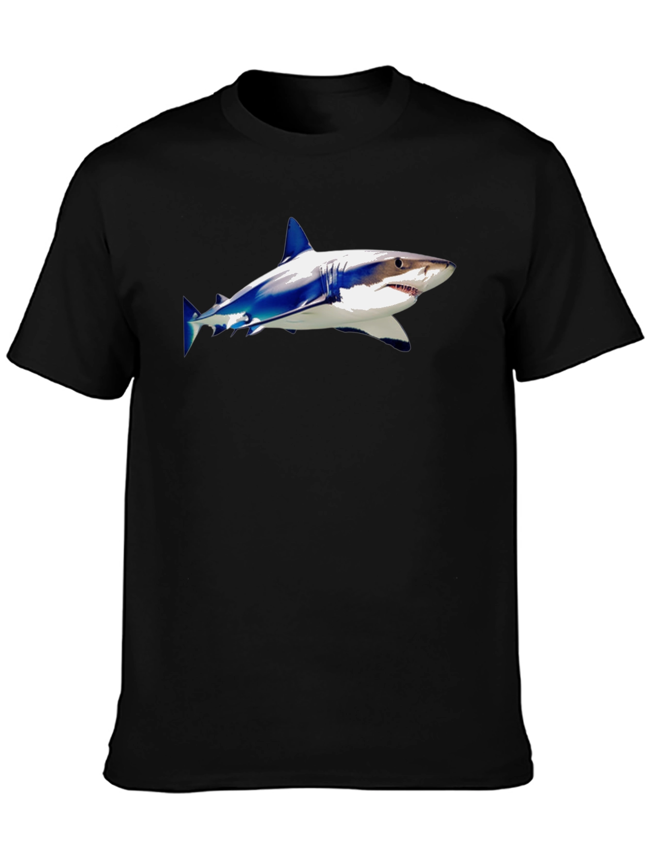Shark Graphic Tee - Stylish Mens Black T-Shirt