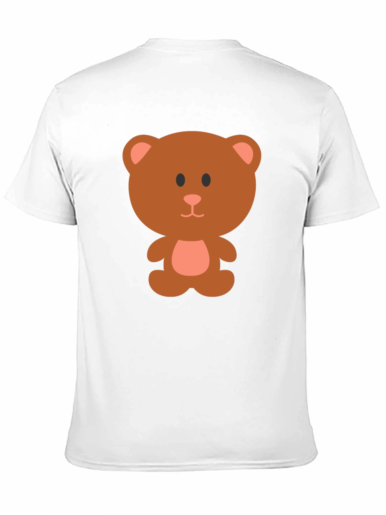 Cute Cartoon Bear Graphic T-Shirt - Black