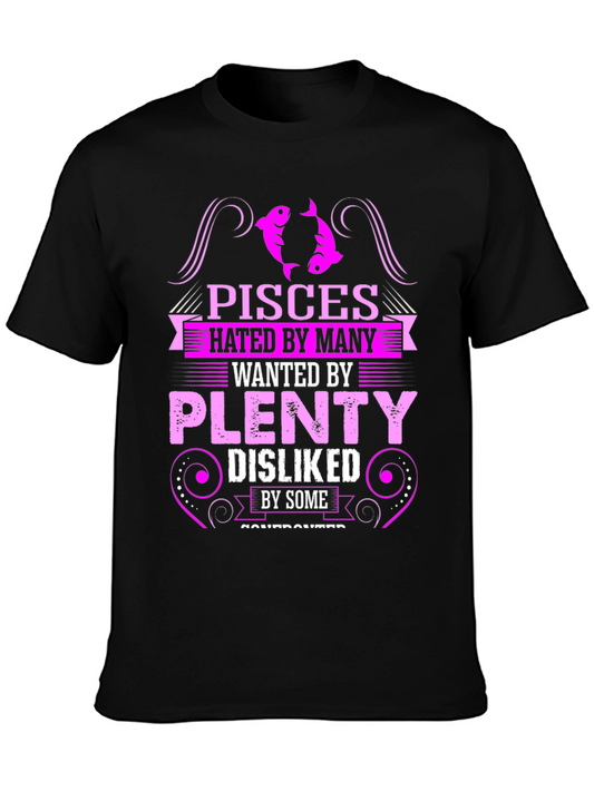 Pisces Hated By Many Mens Black T-Shirt