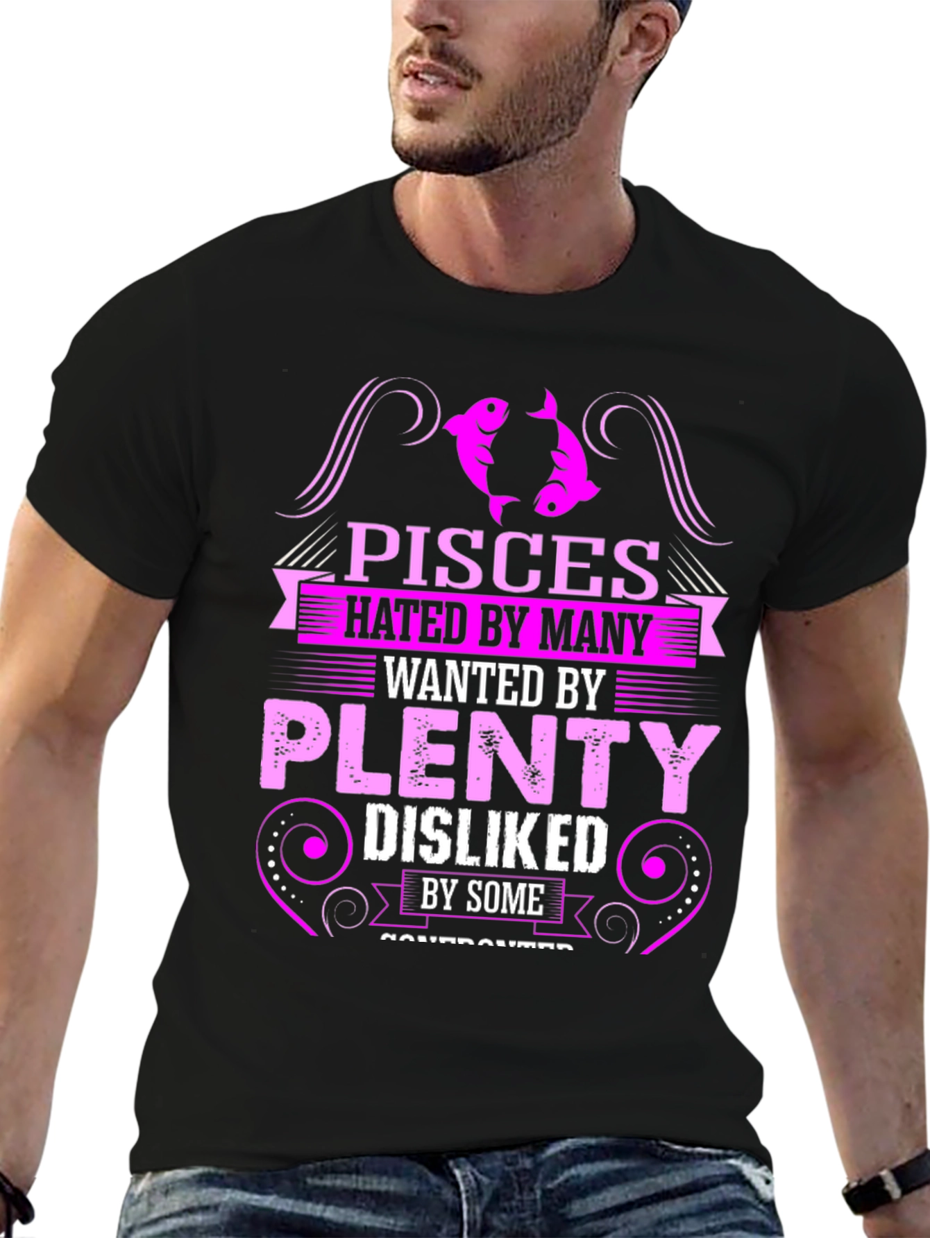 Pisces Hated By Many Mens Black T-Shirt