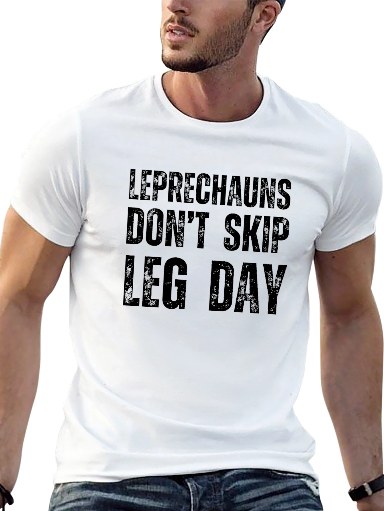 Leprechauns Dont Skip Leg Day Black T-Shirt