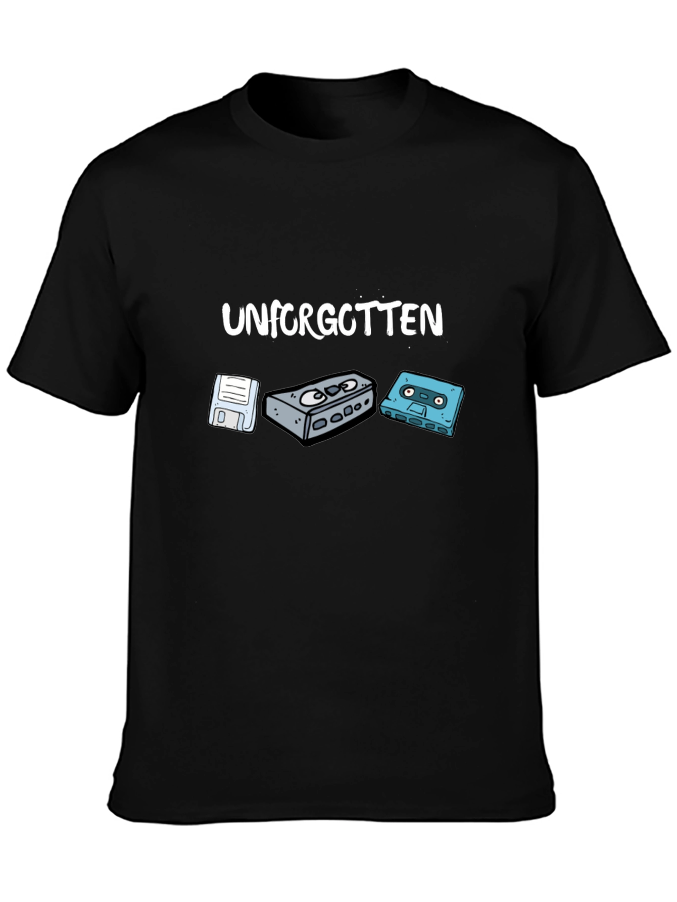 Unforgotten Retro Media Black T-Shirt