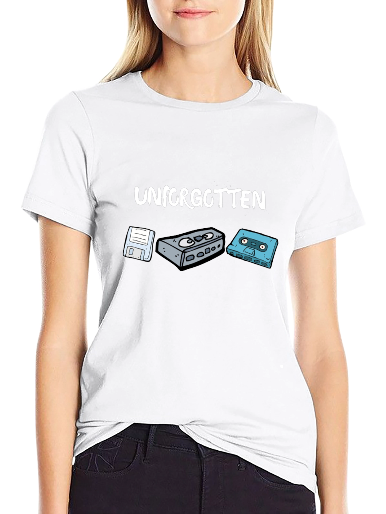 Unforgotten Retro Media Black T-Shirt