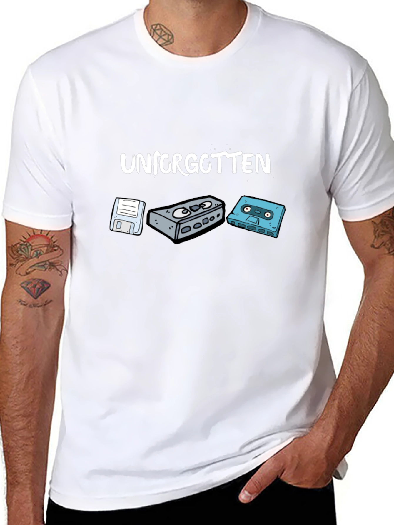 Unforgotten Retro Media Black T-Shirt