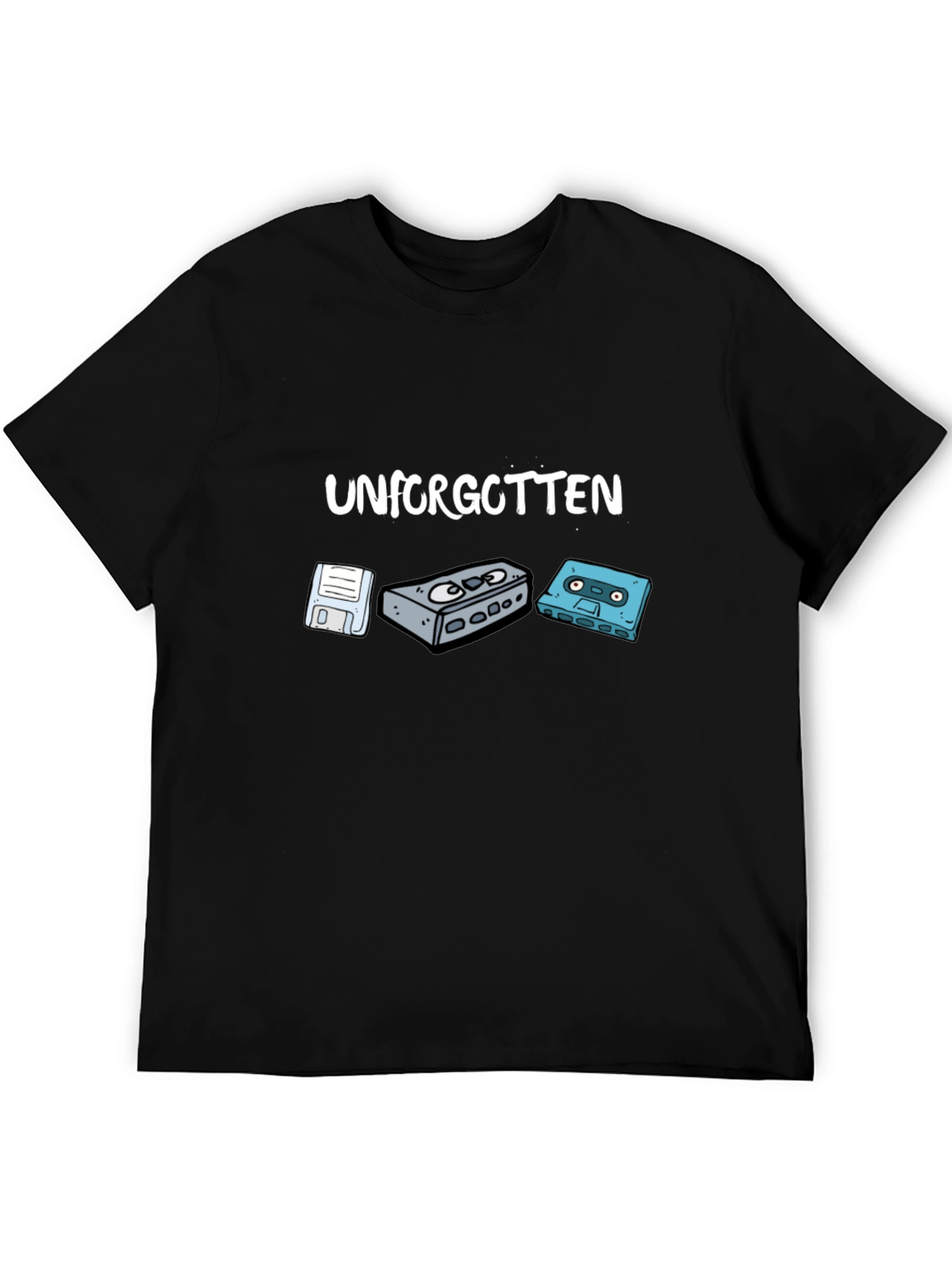 Unforgotten Retro Media Black T-Shirt