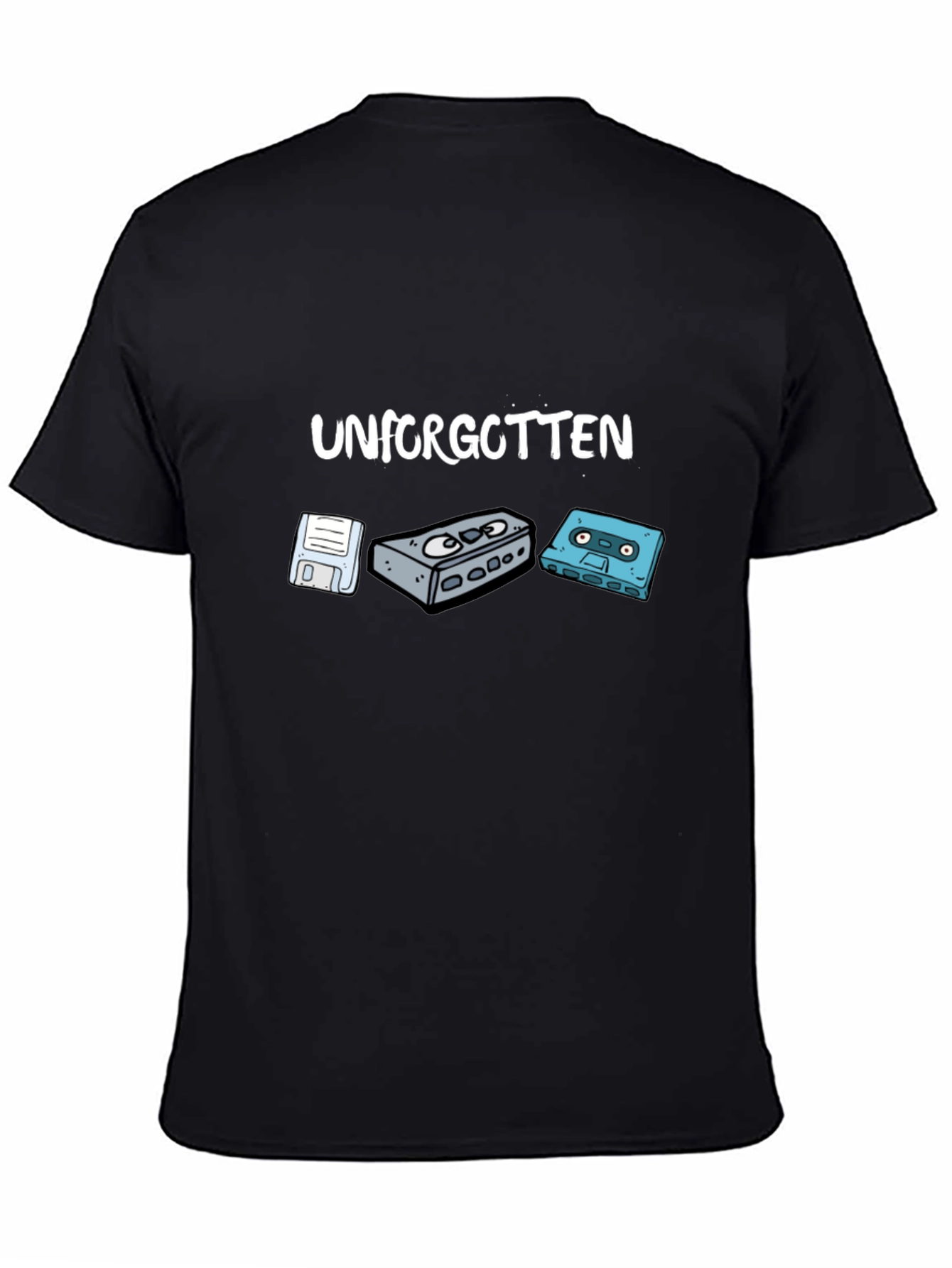 Unforgotten Retro Media Black T-Shirt