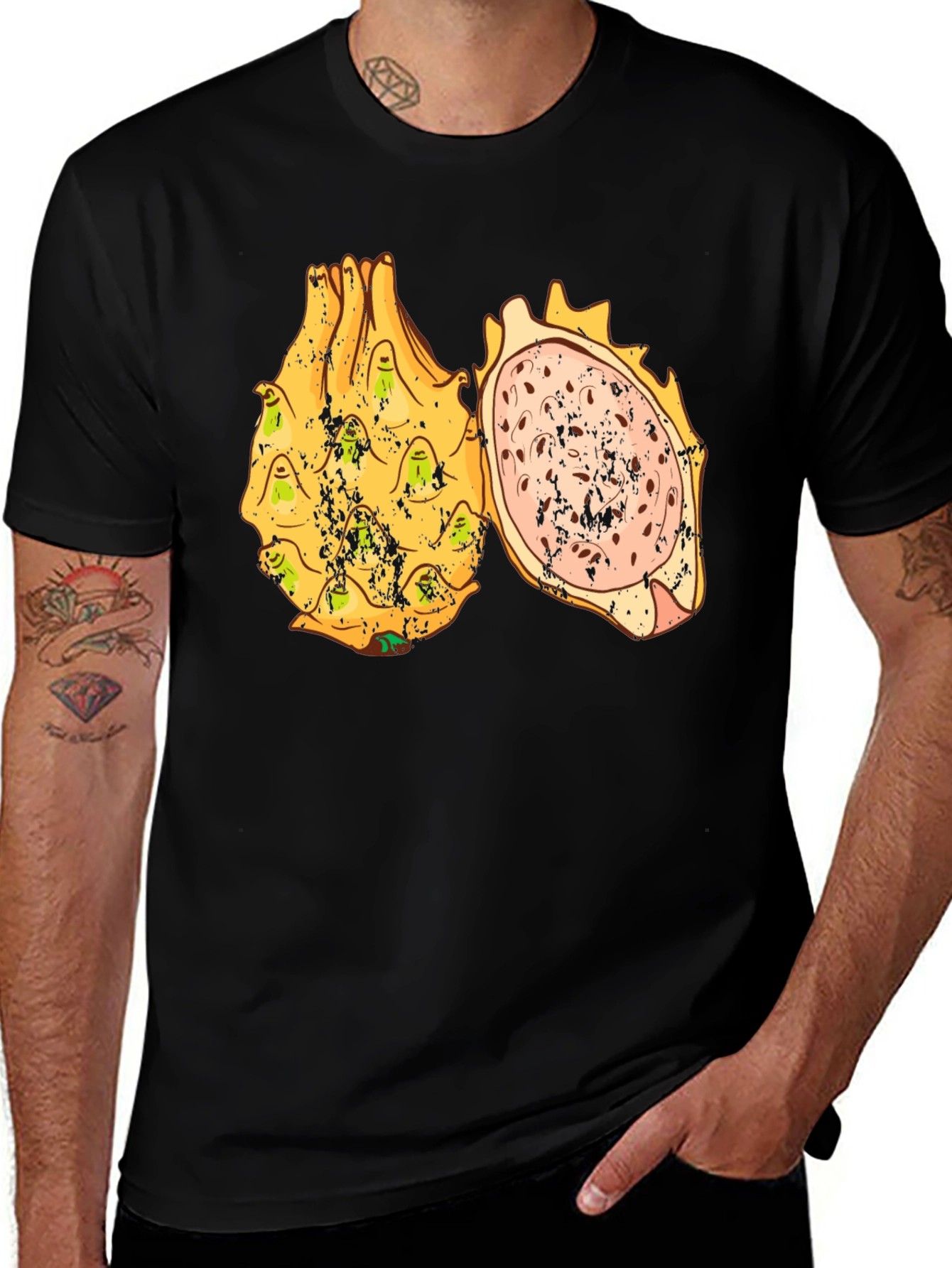 Dragon Fruit Graphic Tee - Unique Fruit Design Shirt