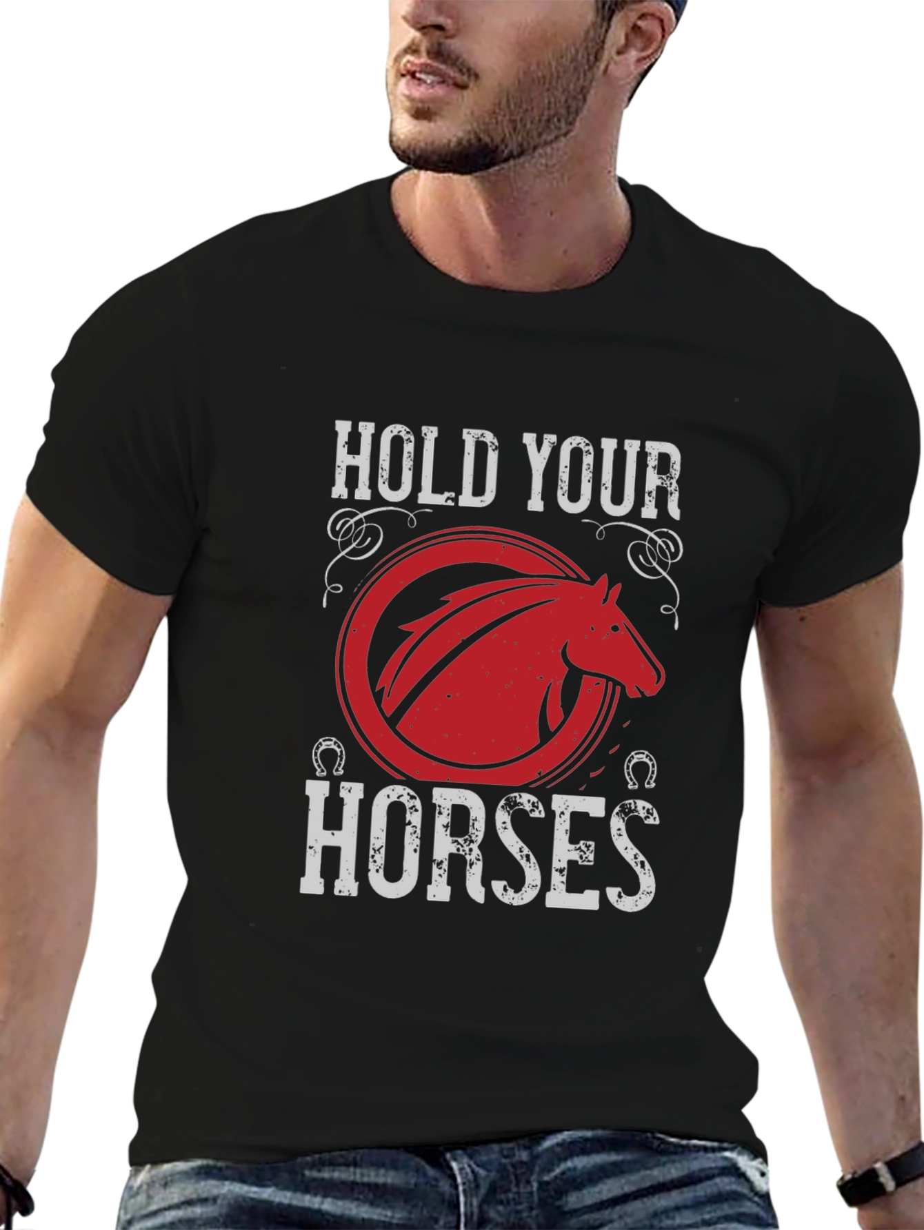 Hold Your Horses Graphic Tee - Equestrian Style