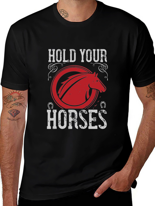 Hold Your Horses Graphic Tee - Equestrian Style