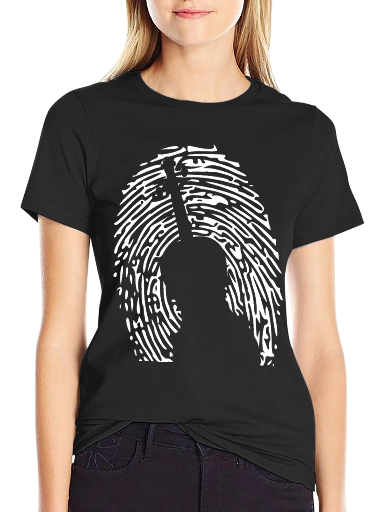 Violin Fingerprint T-Shirt - Unique Musician Gift