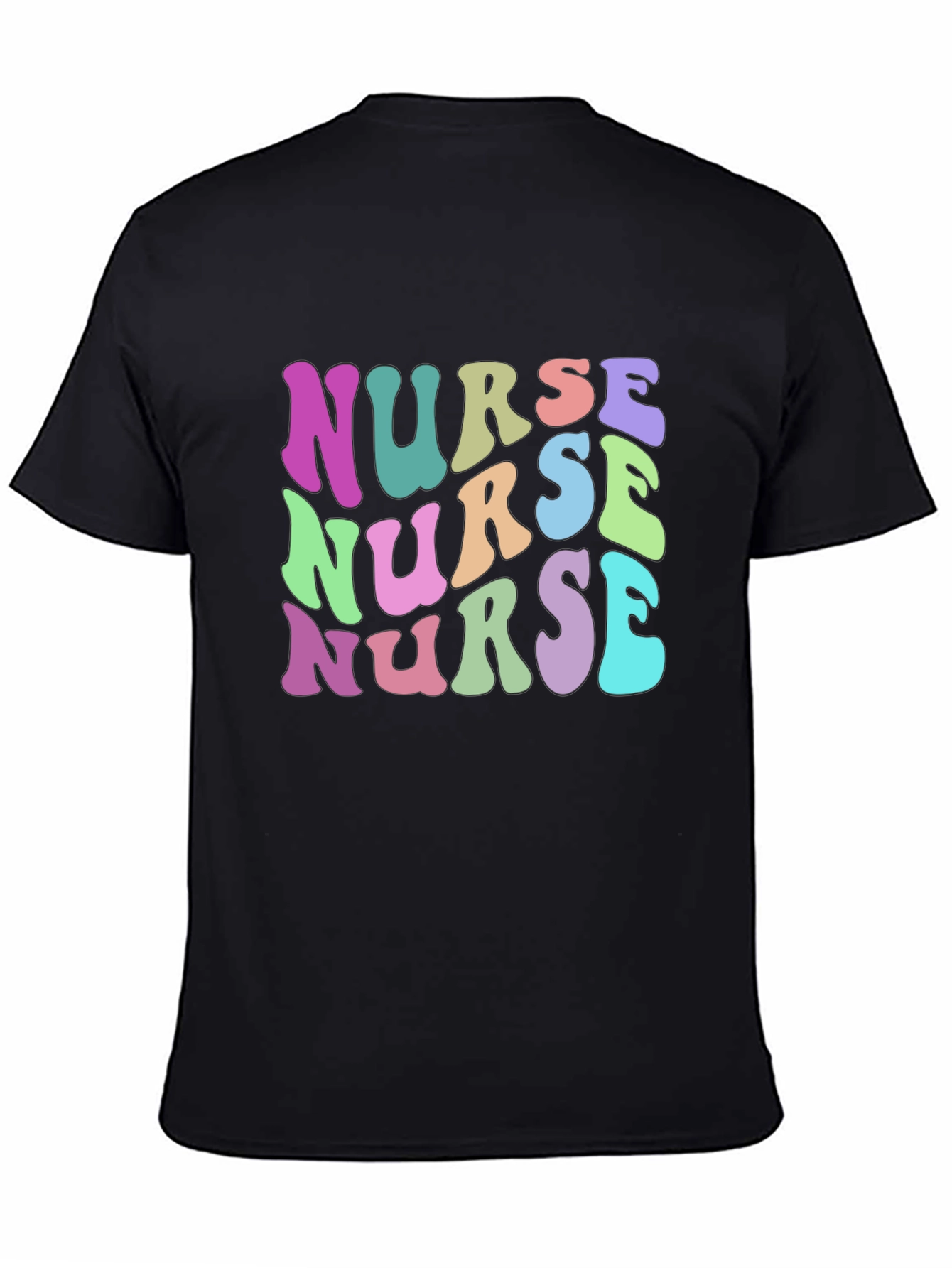 Nurse Retro Graphic Tee - Black