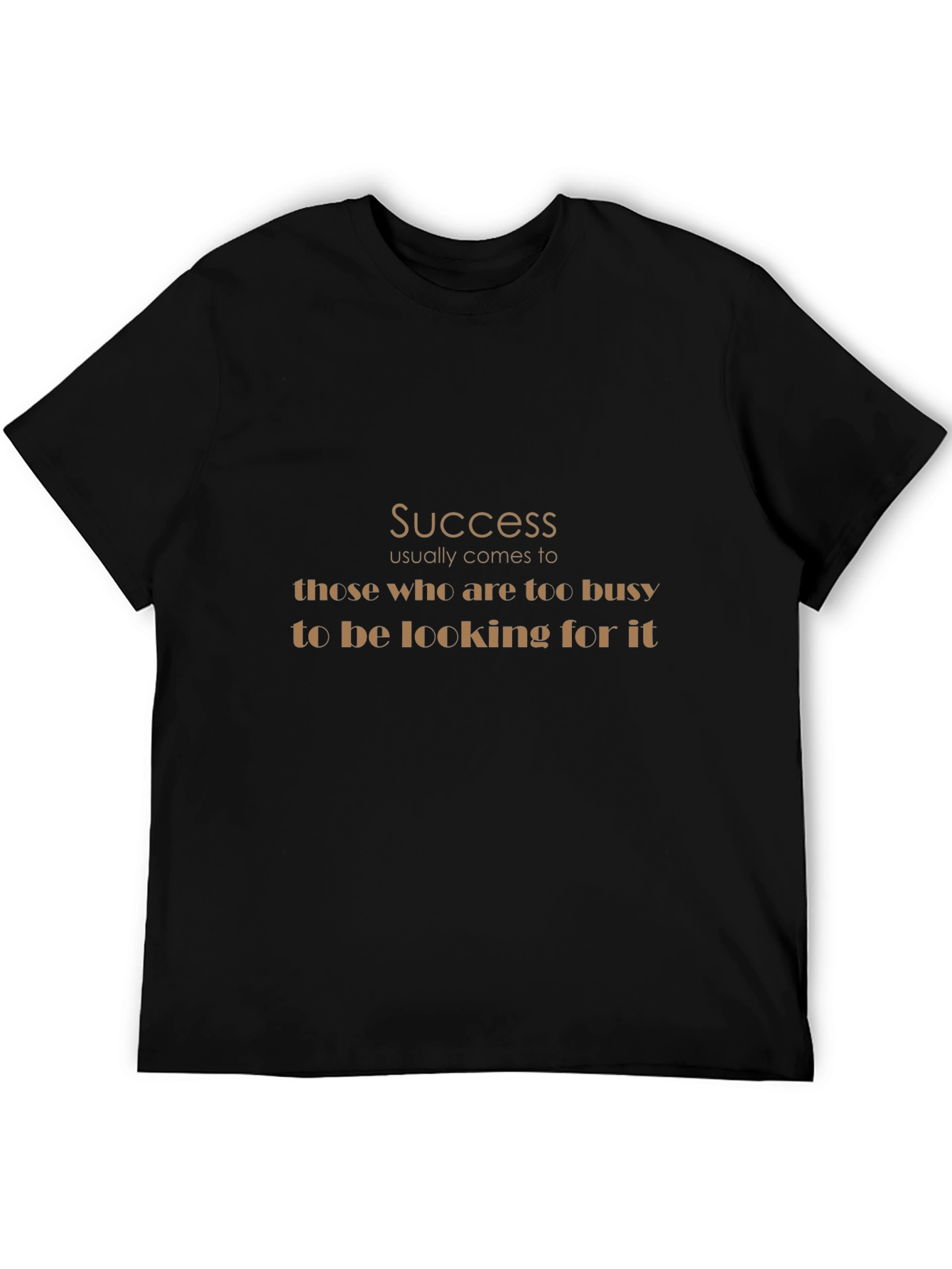 Success Quote Graphic Tee - Black