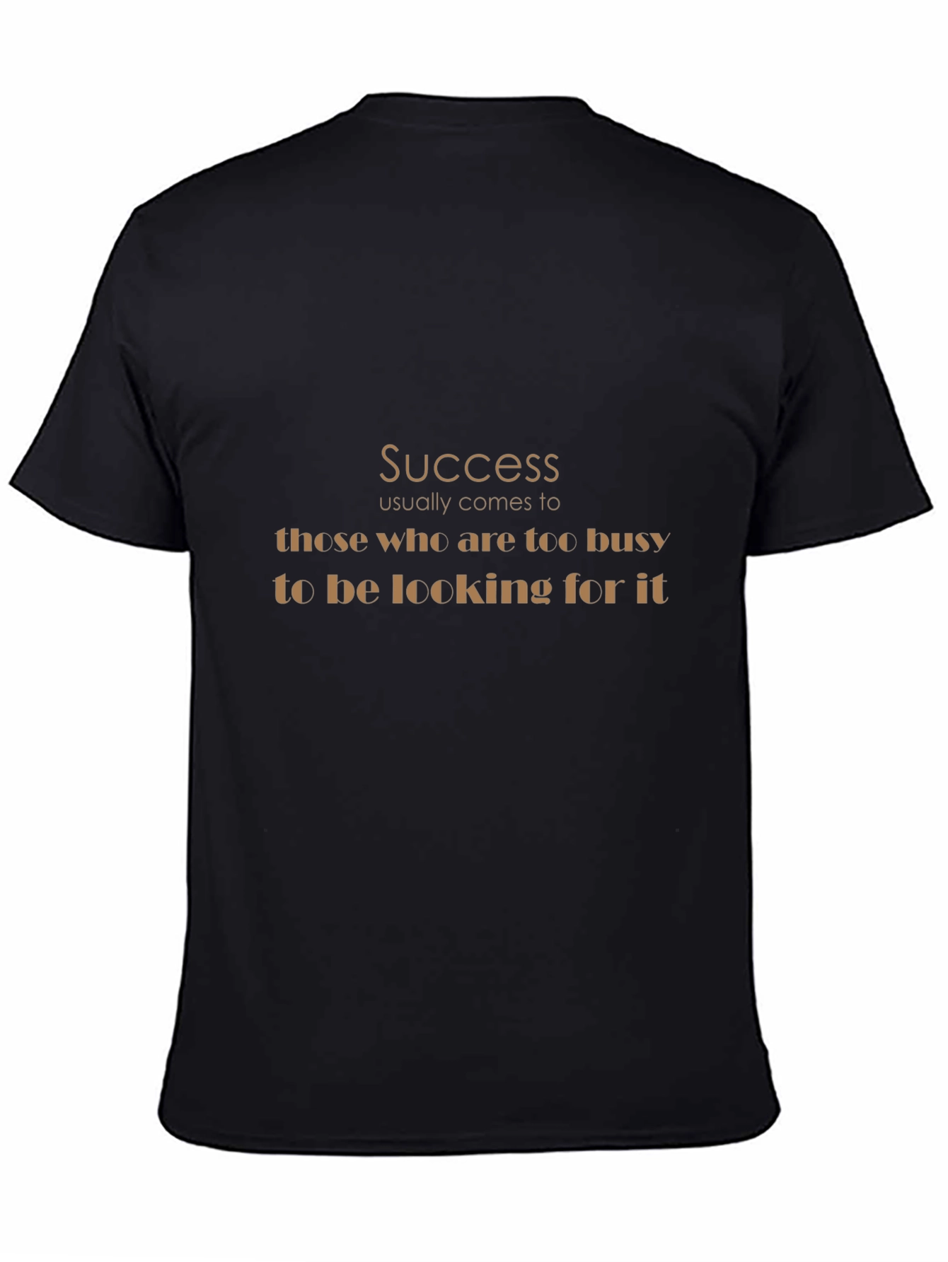 Success Quote Graphic Tee - Black