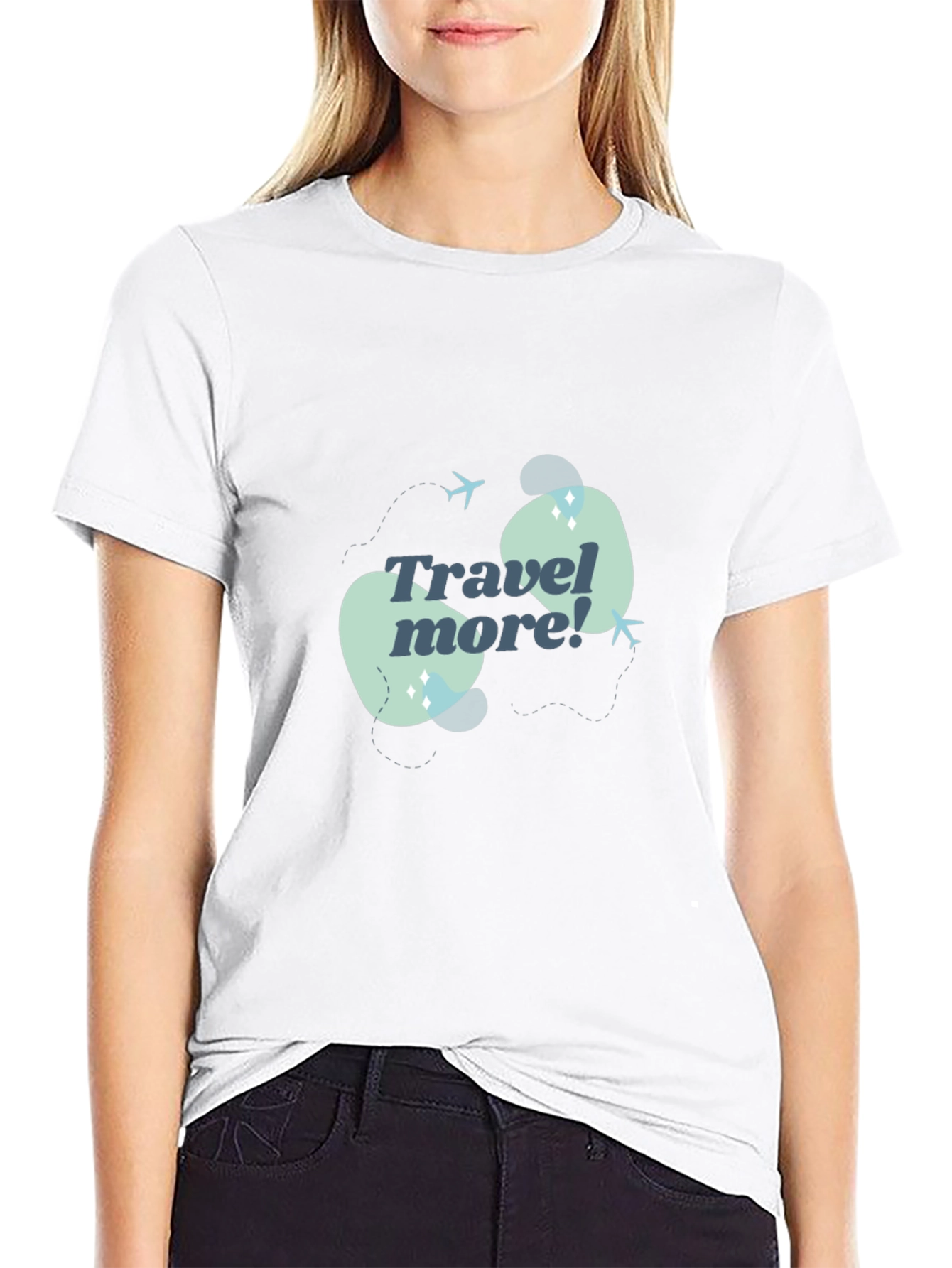 Travel More Graphic T-Shirt - Black Cotton Tee