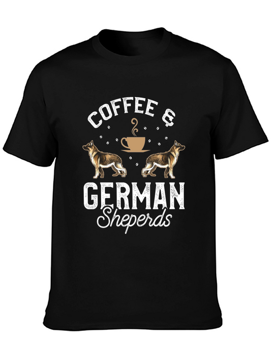 Coffee and German Shepherds Graphic Tee