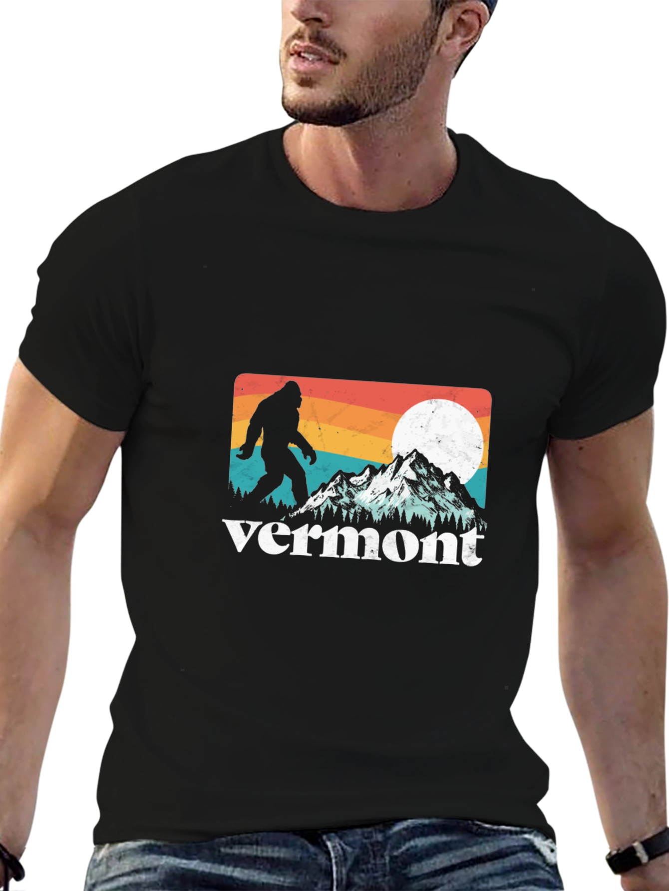 Vermont Bigfoot Retro T-Shirt