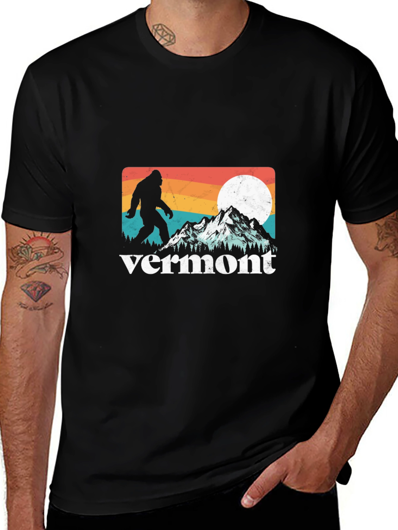 Vermont Bigfoot Retro T-Shirt