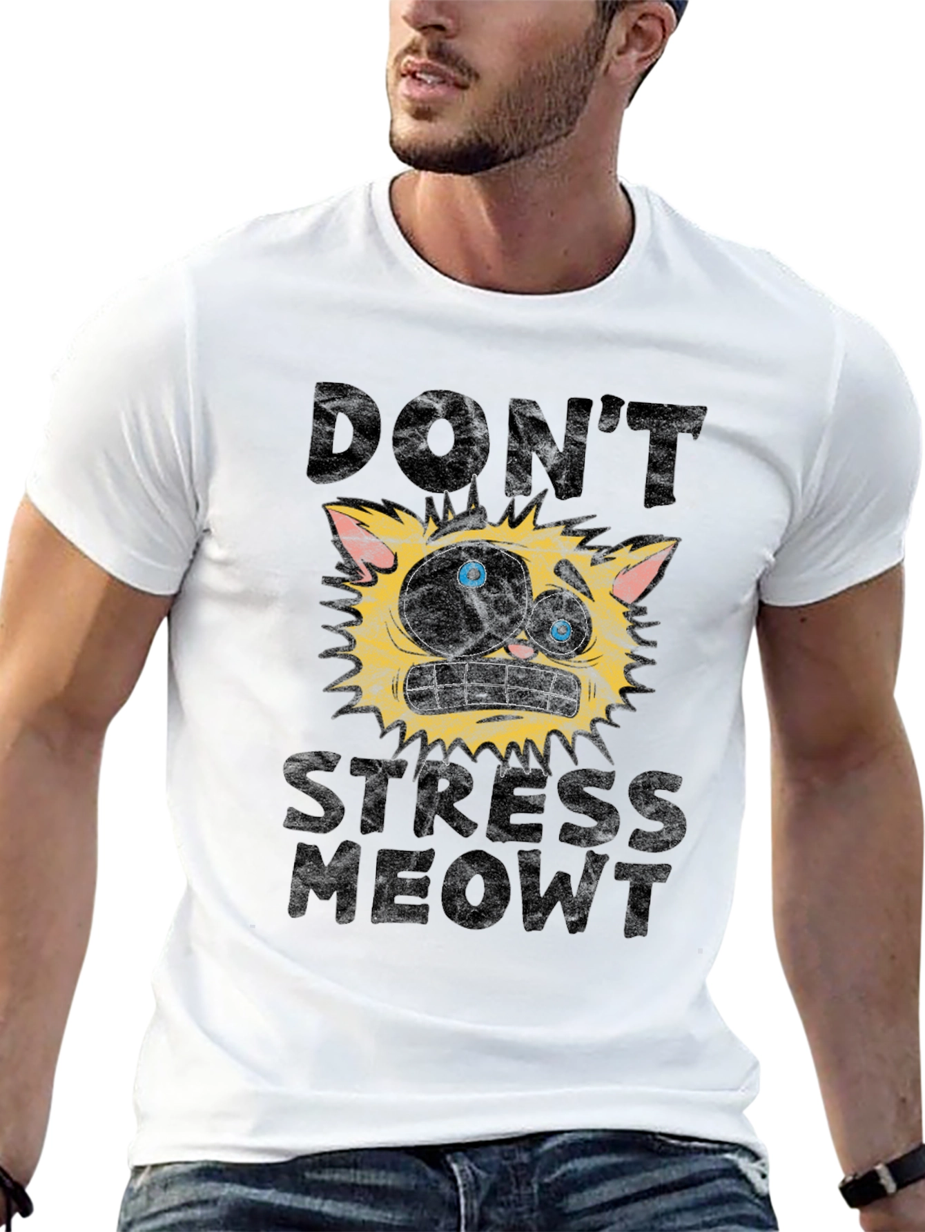 Dont Stress Meowt Funny Cat Graphic T-Shirt