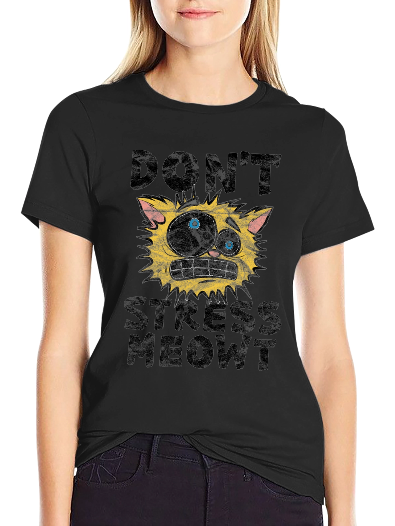 Dont Stress Meowt Funny Cat Graphic T-Shirt