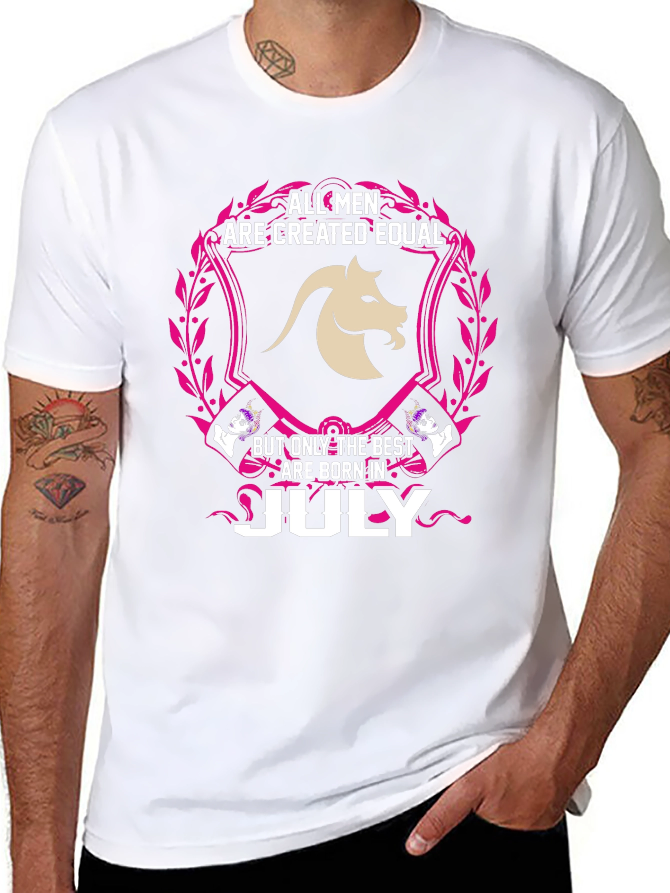 All Men Created Equal July Birthday Zodiac T-Shirt