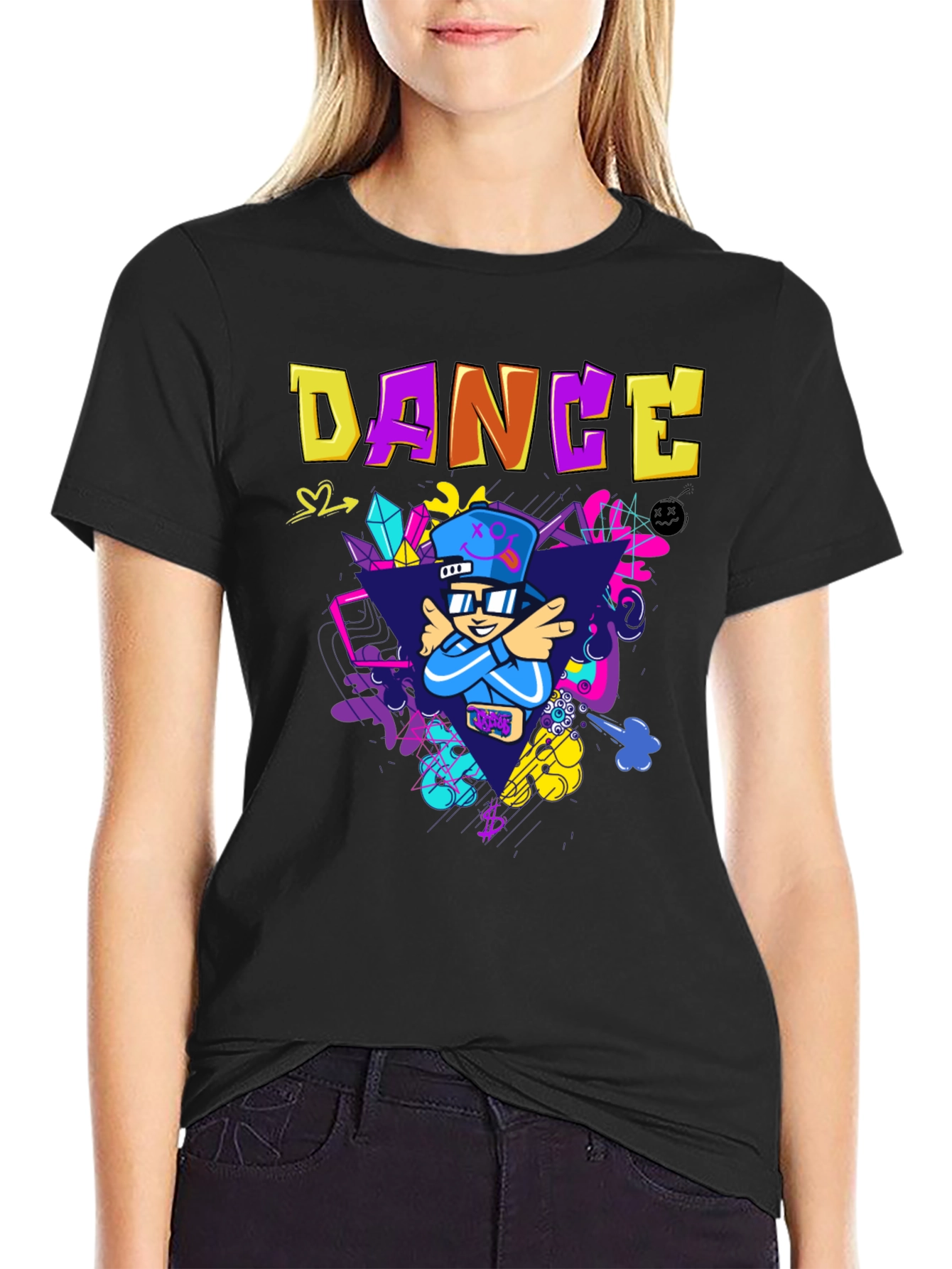 Dance Graphic Black T-Shirt